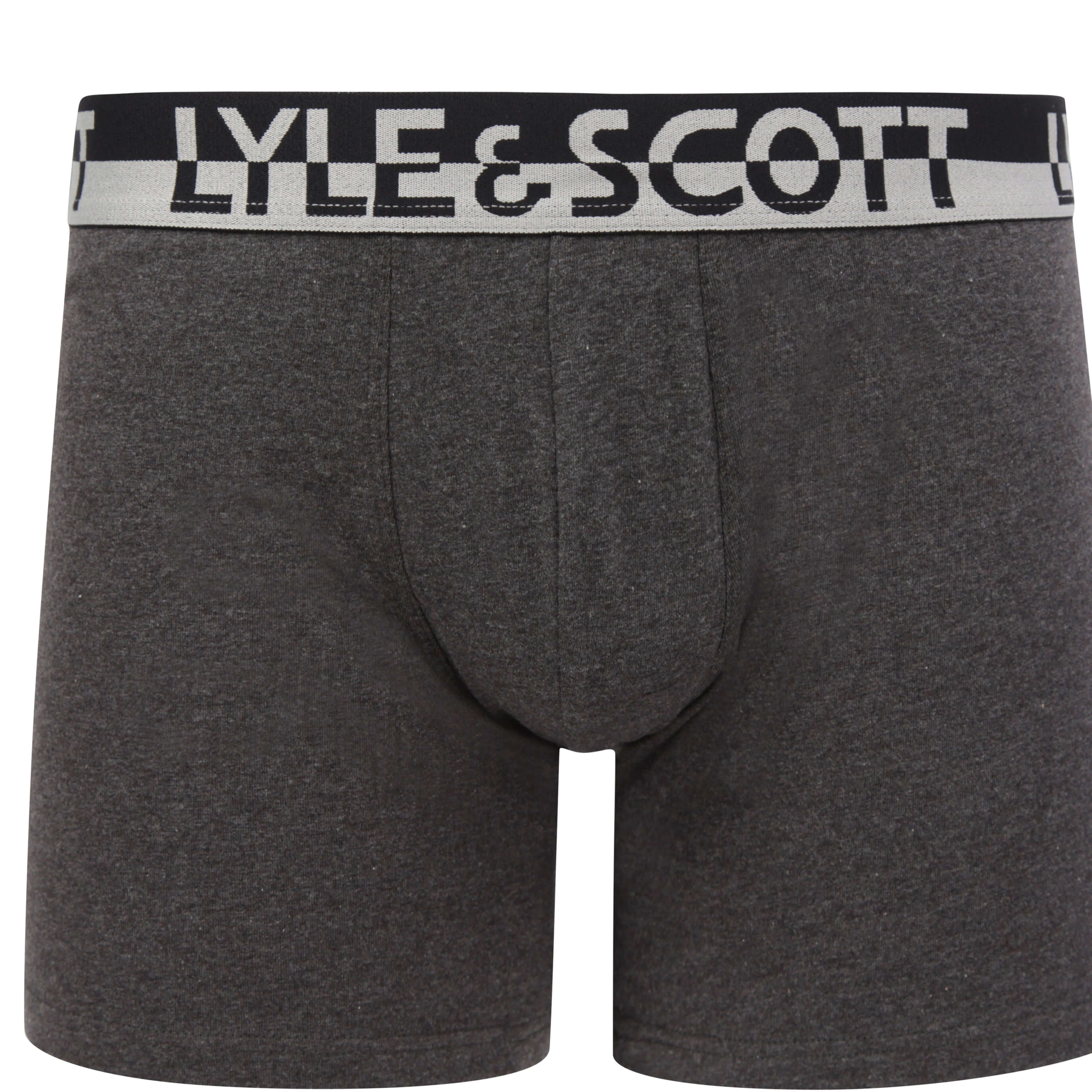 Lyle & Scott 3 Pack Men's Ashton Trunks - Dark Grey/Pine Grove/Black