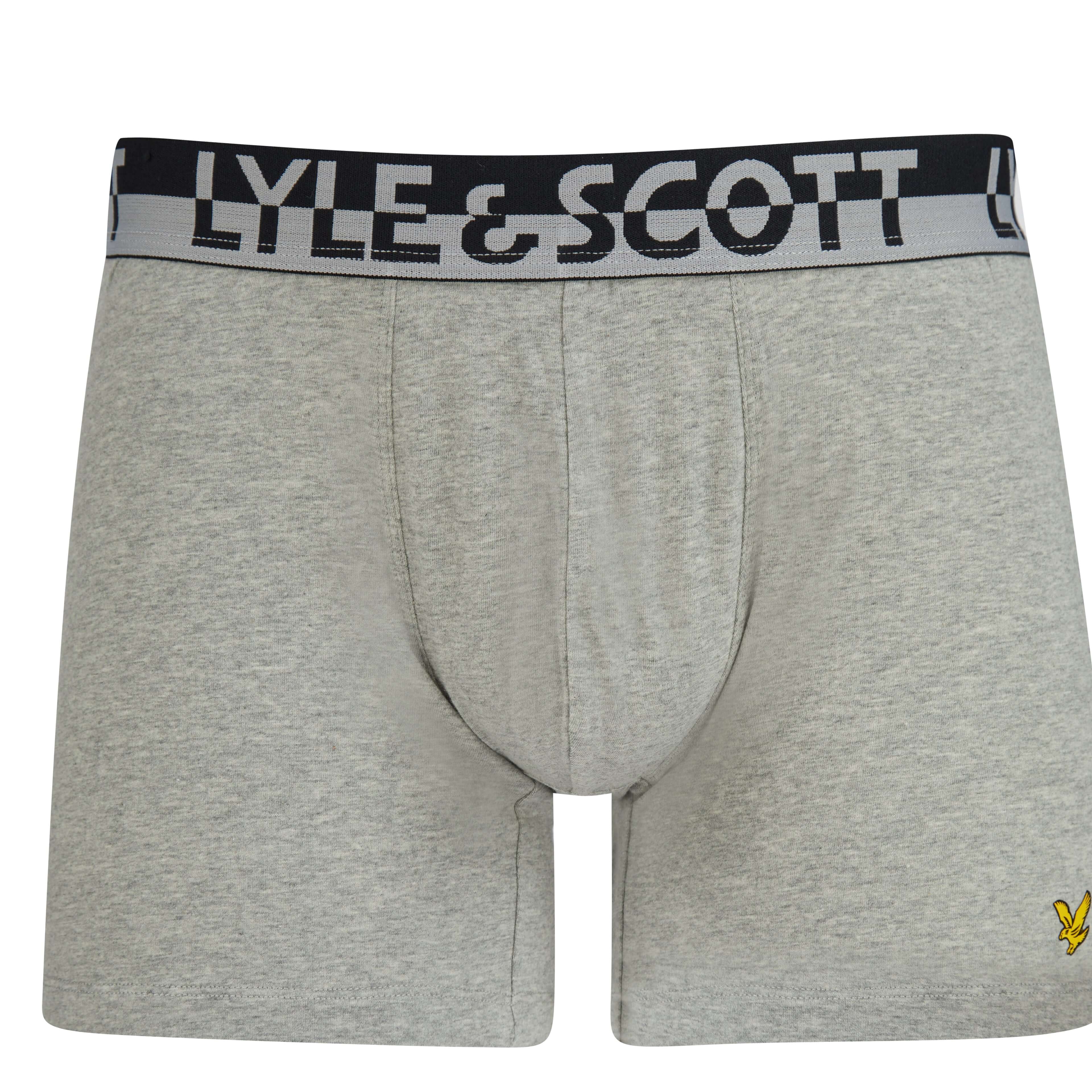 Lyle & Scott 3 Pack Men's Ashton Trunks - Grey Marl/Peacoat/White