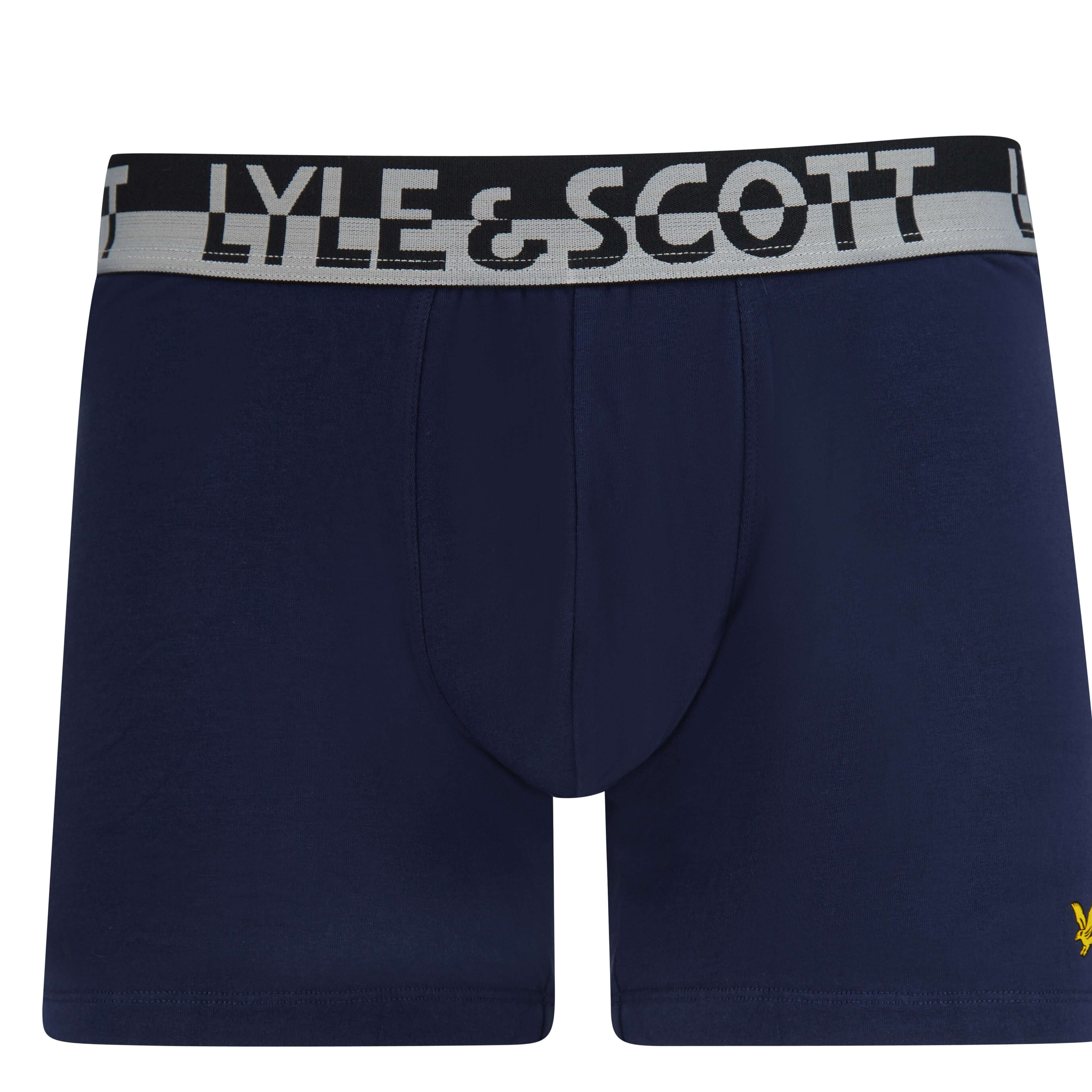 Lyle & Scott 3 Pack Men's Ashton Trunks - Grey Marl/Peacoat/White