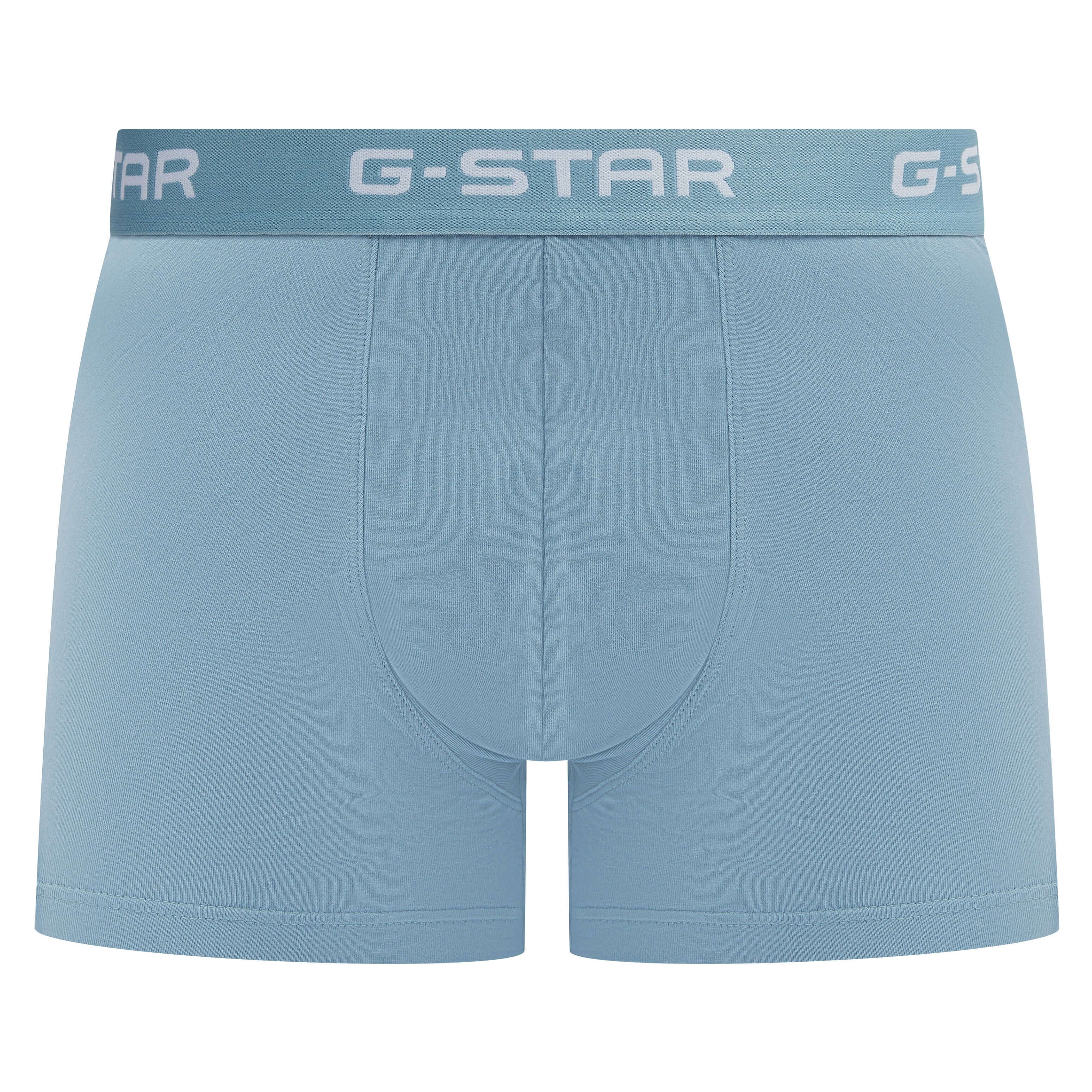 G-Star Men’s 3 Pack Cotton Stretch Trunks – Denim / Blue / Navy