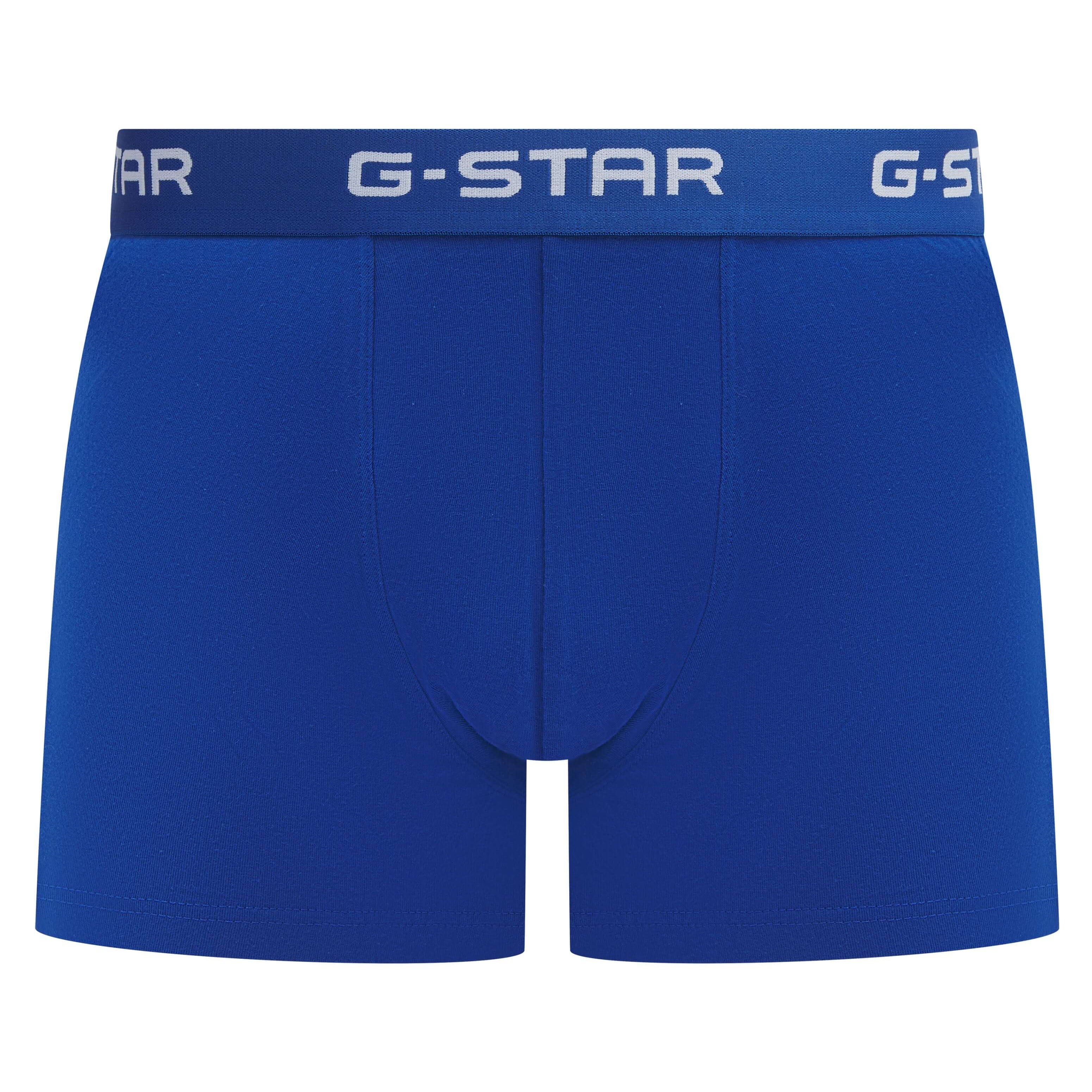G-Star Men’s 3 Pack Cotton Stretch Trunks – Denim / Blue / Navy