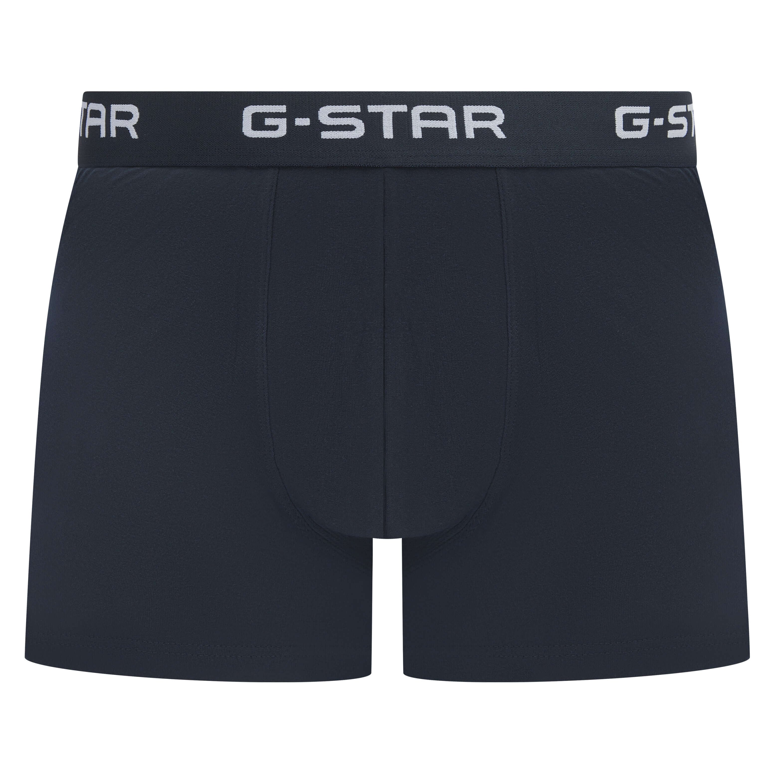 G-Star Men’s 3 Pack Cotton Stretch Trunks – Denim / Blue / Navy