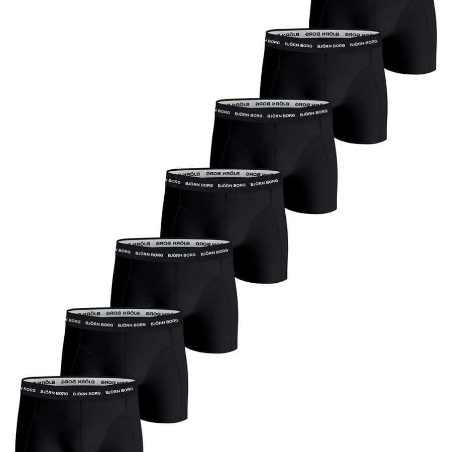 Björn Borg Cotton Stretch Boxer 7 Pack - All Black