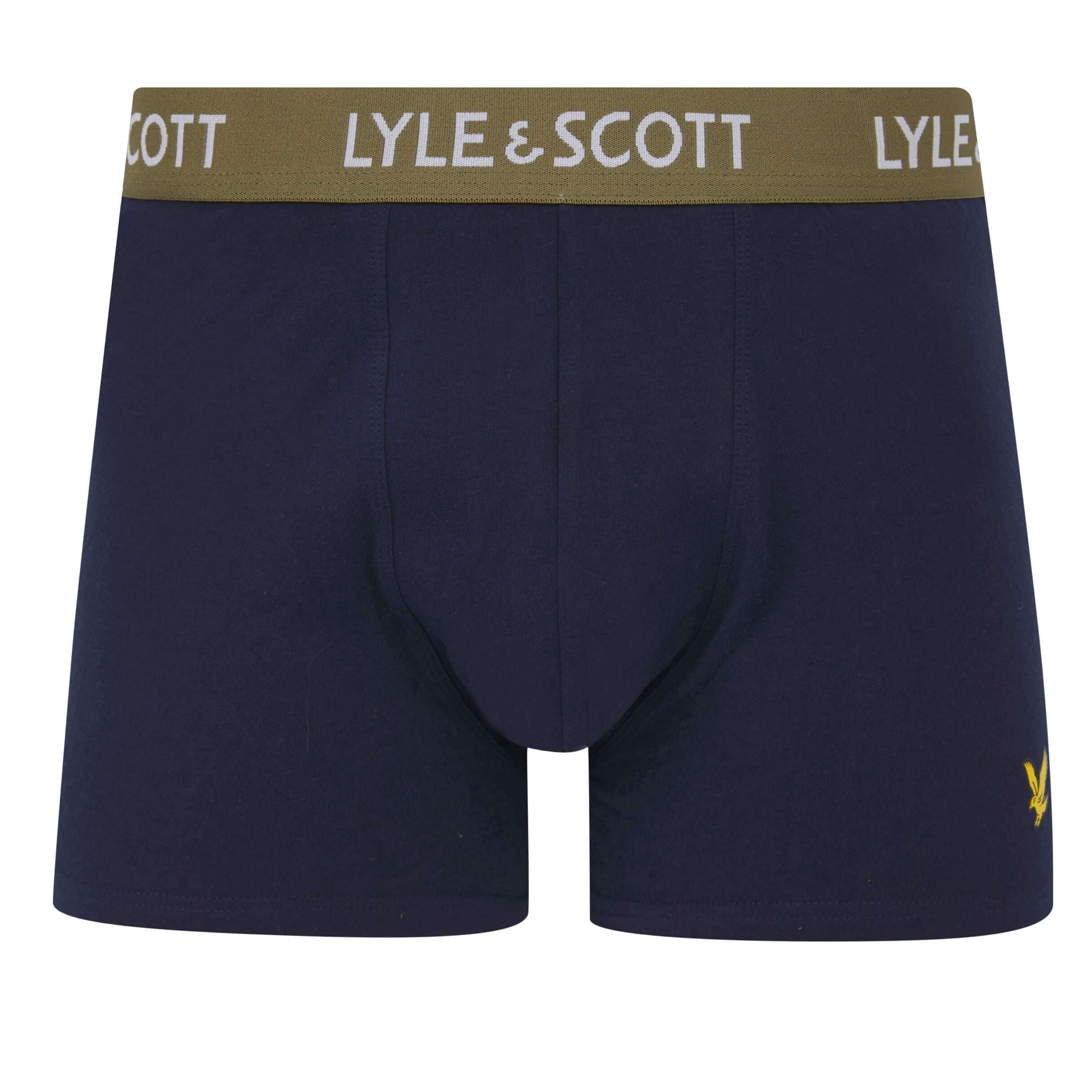 Lyle & Scott 3 Pack Barclay Men's Trunks - Peacoat Multi Waistbands