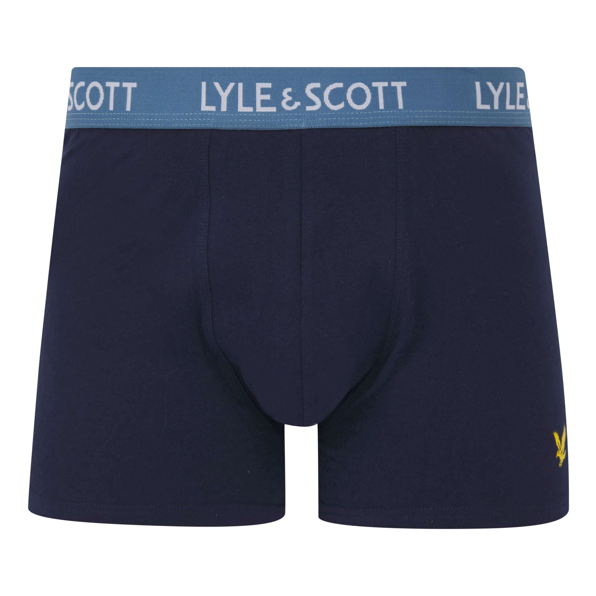 Lyle & Scott 3 Pack Barclay Men's Trunks - Peacoat Multi Waistbands