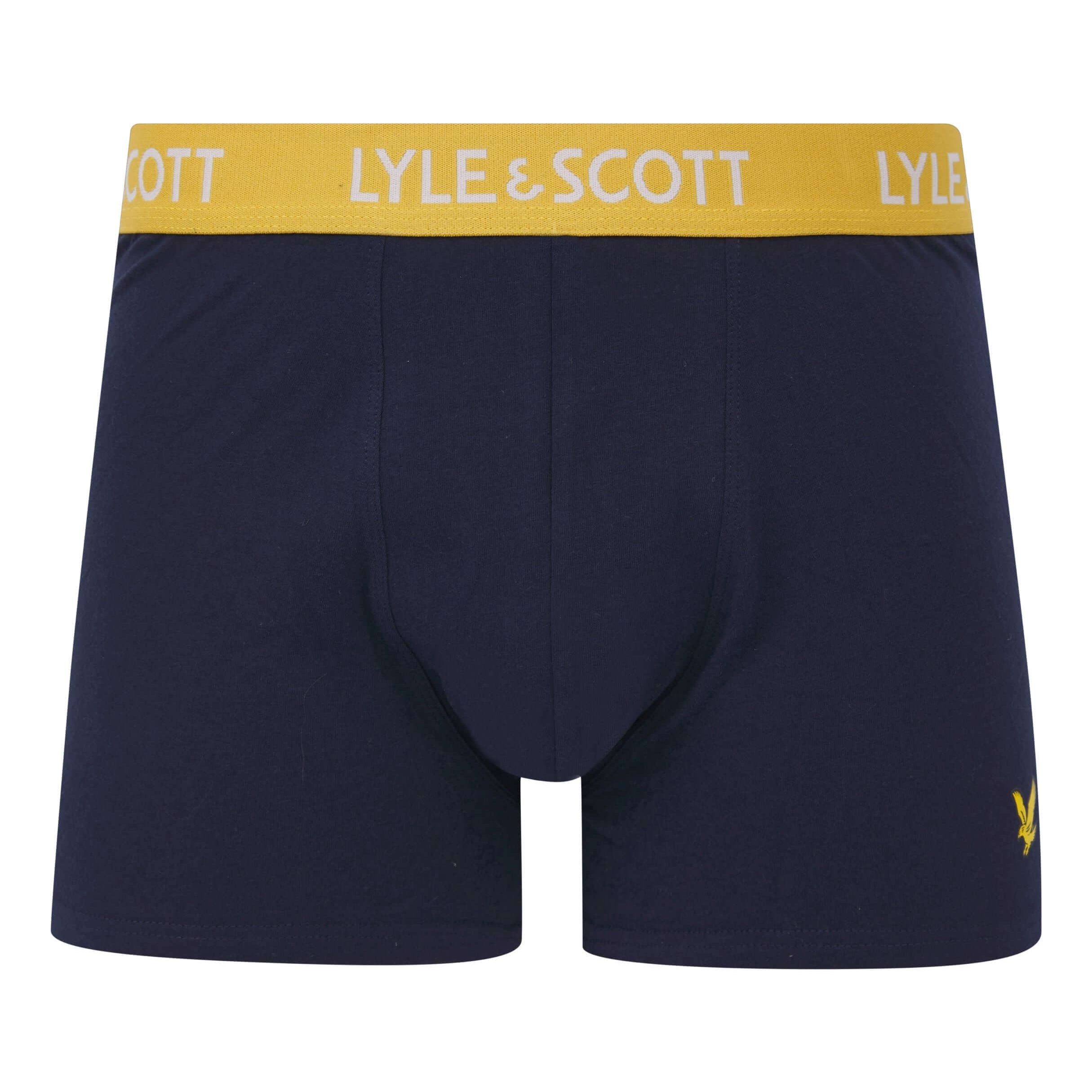 Lyle & Scott 3 Pack Barclay Men's Trunks - Peacoat Multi Waistbands