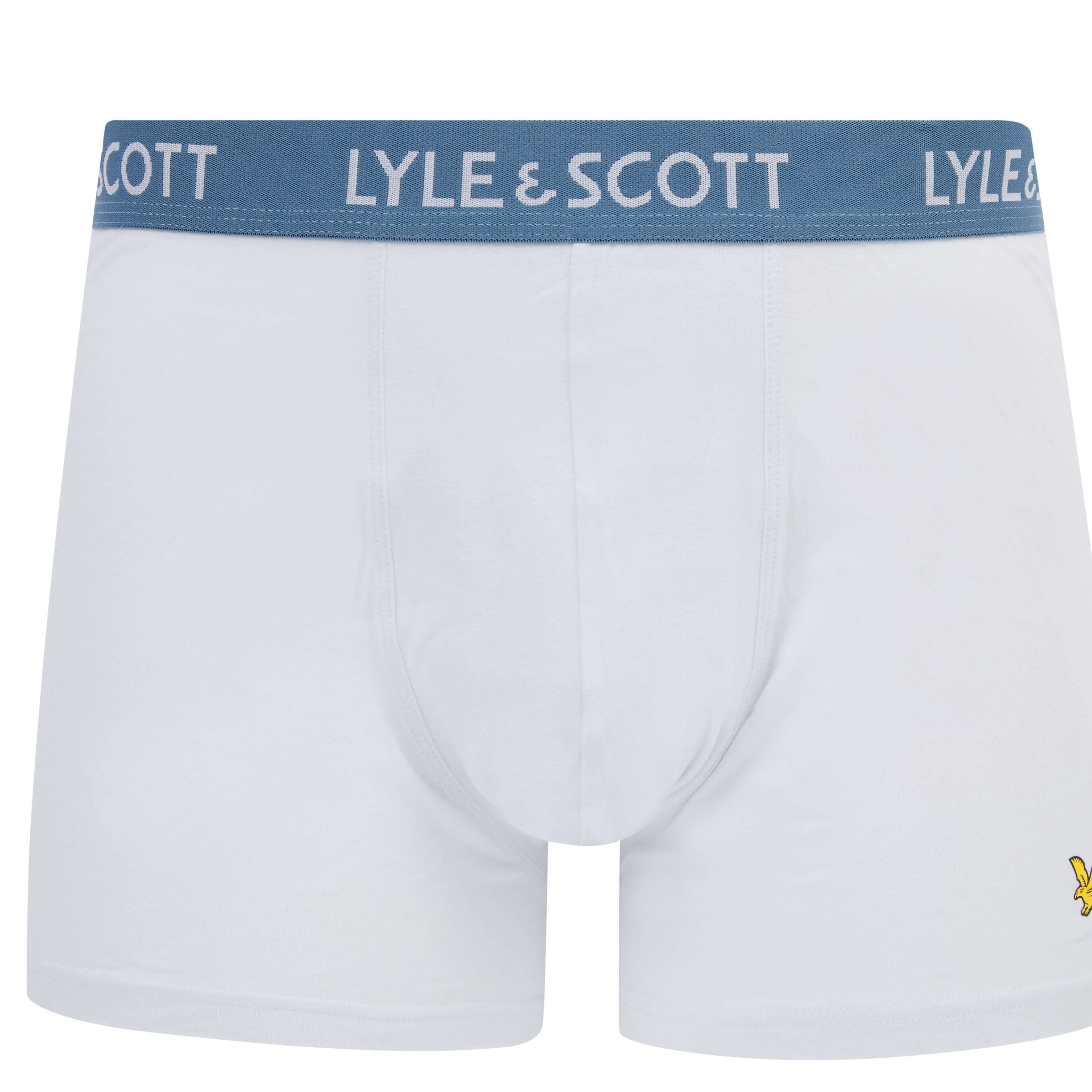 Lyle & Scott 3 Pack Men's Barclay Trunks - Green/White/Navy