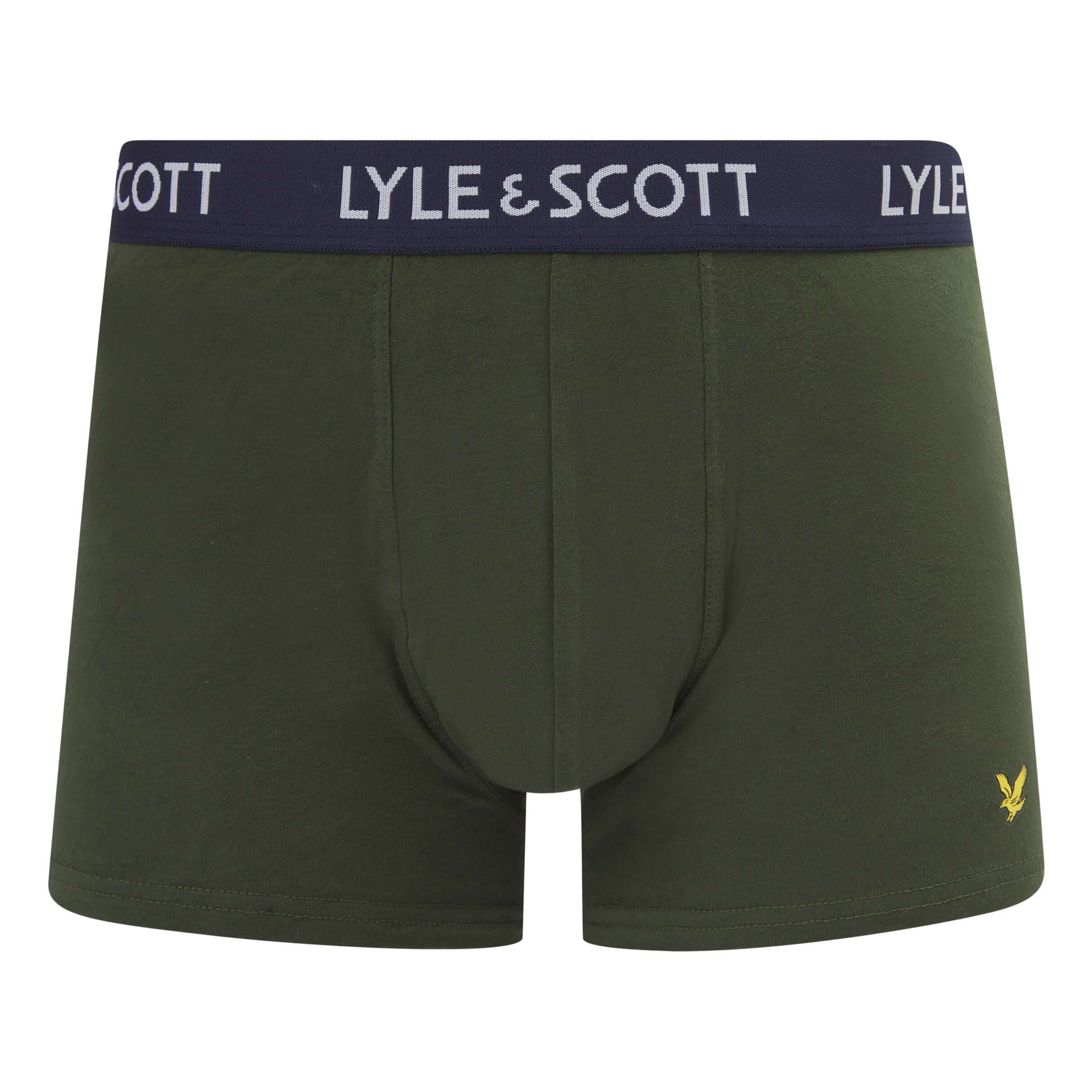 Lyle & Scott 3 Pack Barclay Men's Trunks - Ruby Wine/Peacoat/Climbing Ivy