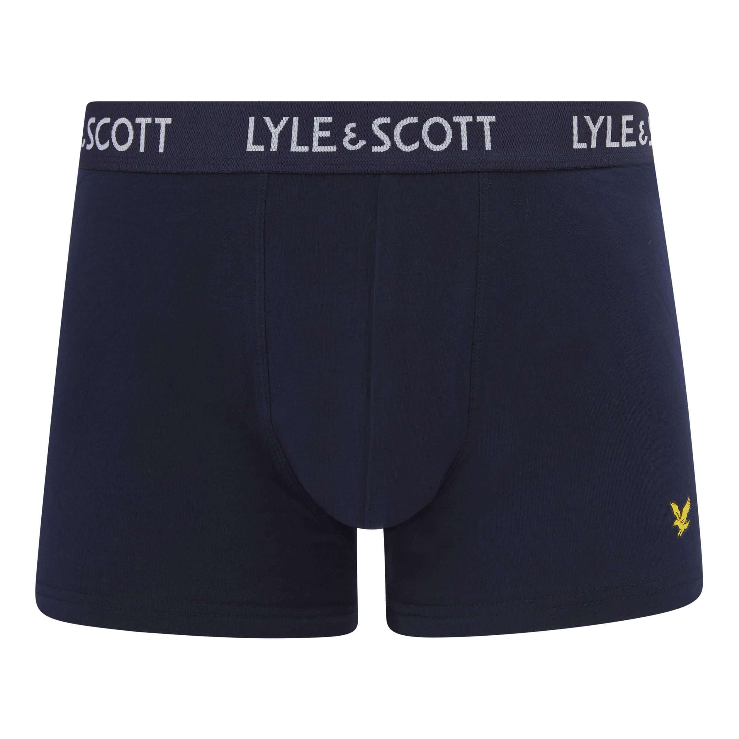 Lyle & Scott 3 Pack Barclay Men's Trunks - Ruby Wine/Peacoat/Climbing Ivy