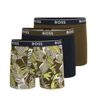 Boss 3 Pack of Stretch Cotton Power Boxer Briefs - Olive / Black / Camo