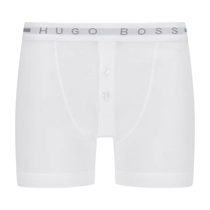 BOSS Trunk Button Fly Boxer Short in White