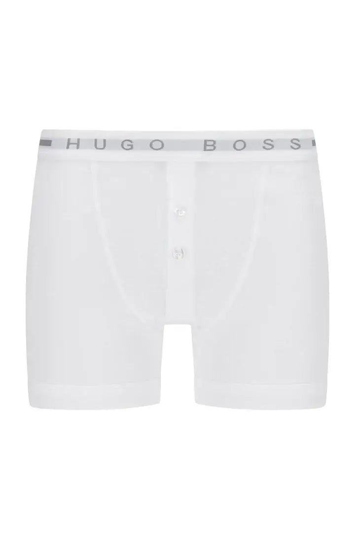 BOSS Trunk Button Fly Boxer Short in White