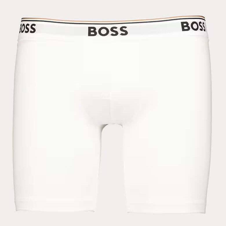 BOSS Men's Long Boxer Briefs – 3 Pack (Black / White / Grey )