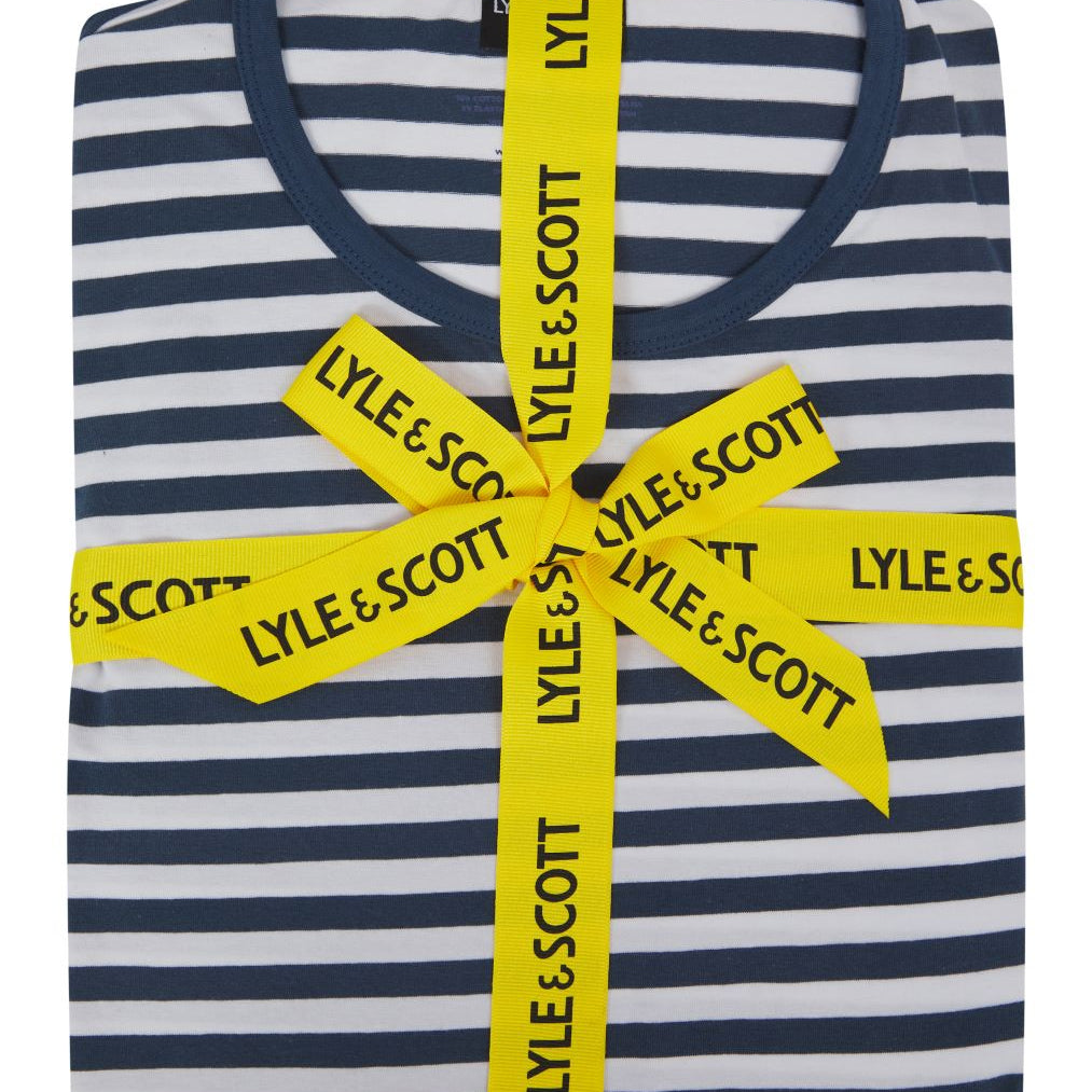 Lyle & Scott Brock Short Pyjama Set - Bright White/Dark Denim
