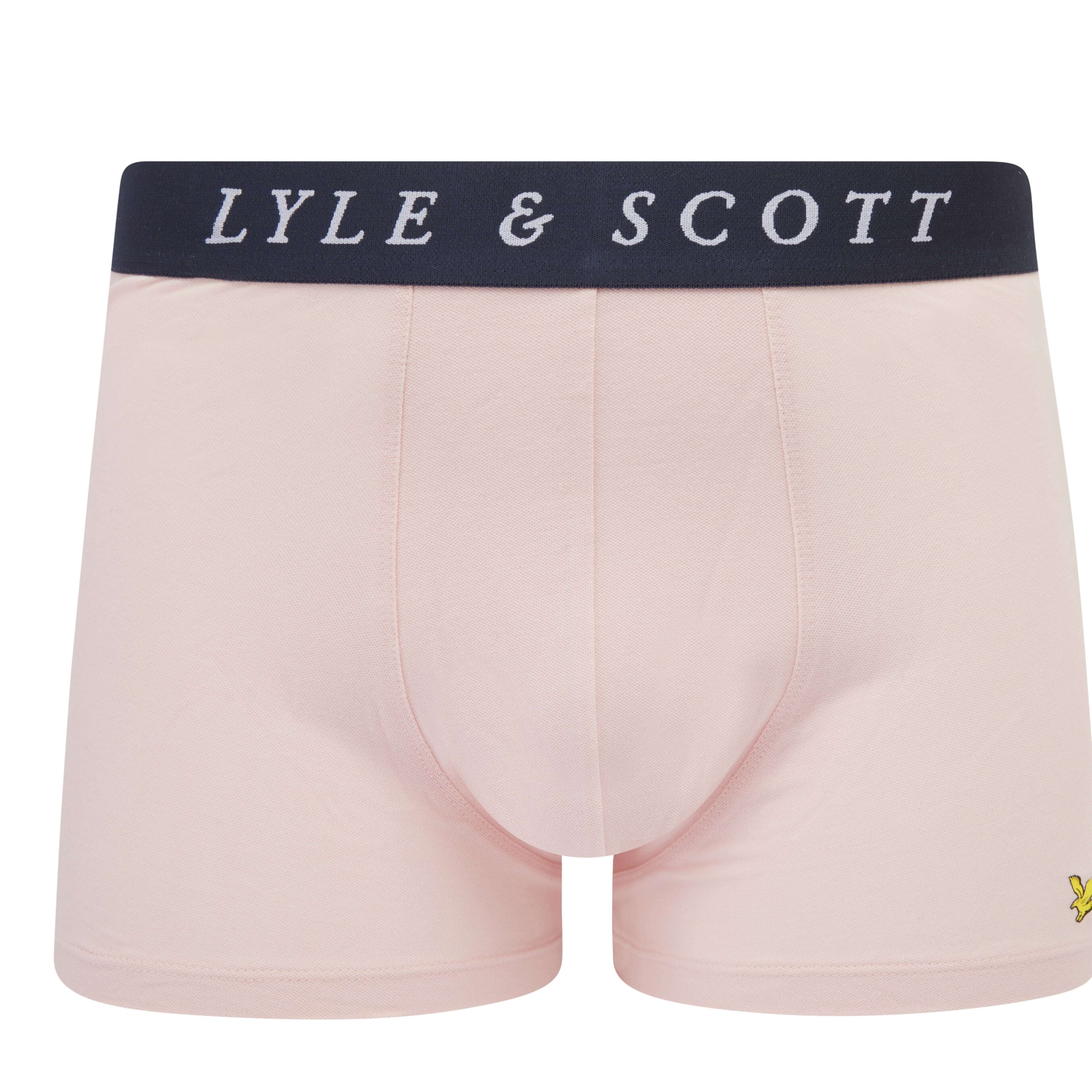 Lyle & Scott Multi Underwear Trunks 3 Pack - Blue/White/Ballet Slipper