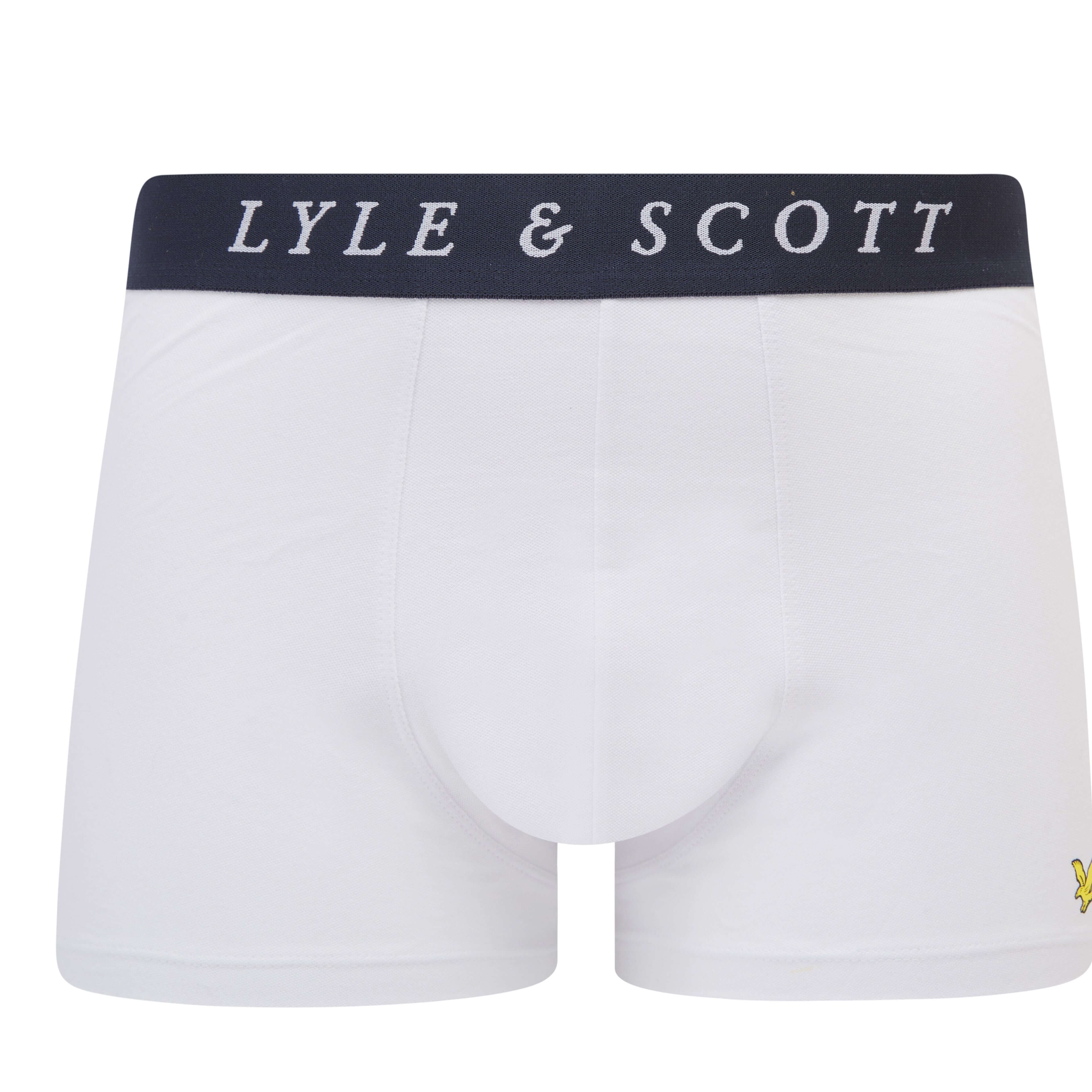 Lyle & Scott Multi Underwear Trunks 3 Pack - Blue/White/Ballet Slipper