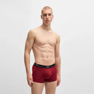 Boss 5 Pack Cotton Stretch Trunks with Logo Waistbands - Blue / Black / Red