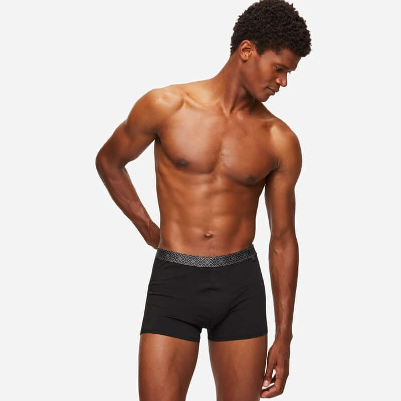 Derek Rose Men's Boxer Briefs Band 57 Pima Cotton Stretch Black