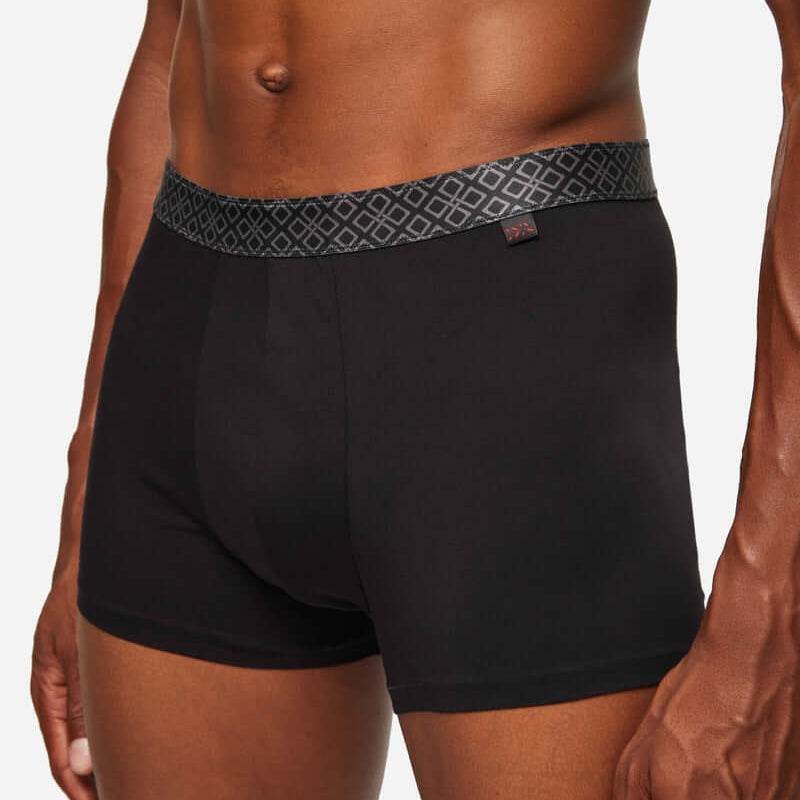 Derek Rose Men's Boxer Briefs Band 57 Pima Cotton Stretch Black