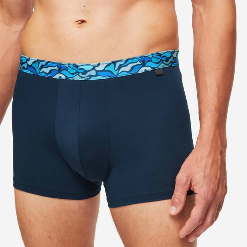 Derek Rose Men's Boxer Briefs Band 58 Pima Cotton Stretch Navy