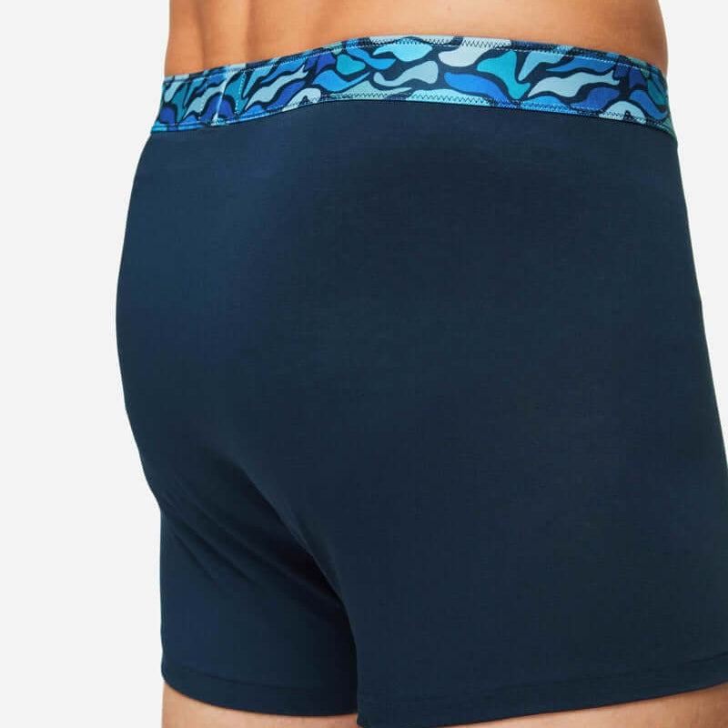 Derek Rose Men's Boxer Briefs Band 58 Pima Cotton Stretch Navy