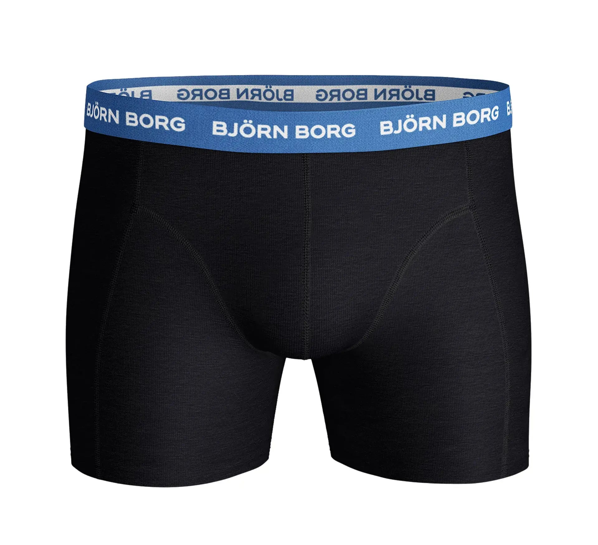 Bjorn Borg Cotton Stretch Boxer Trunks 3 Pack - Black, Contrast Solids Boxershorts