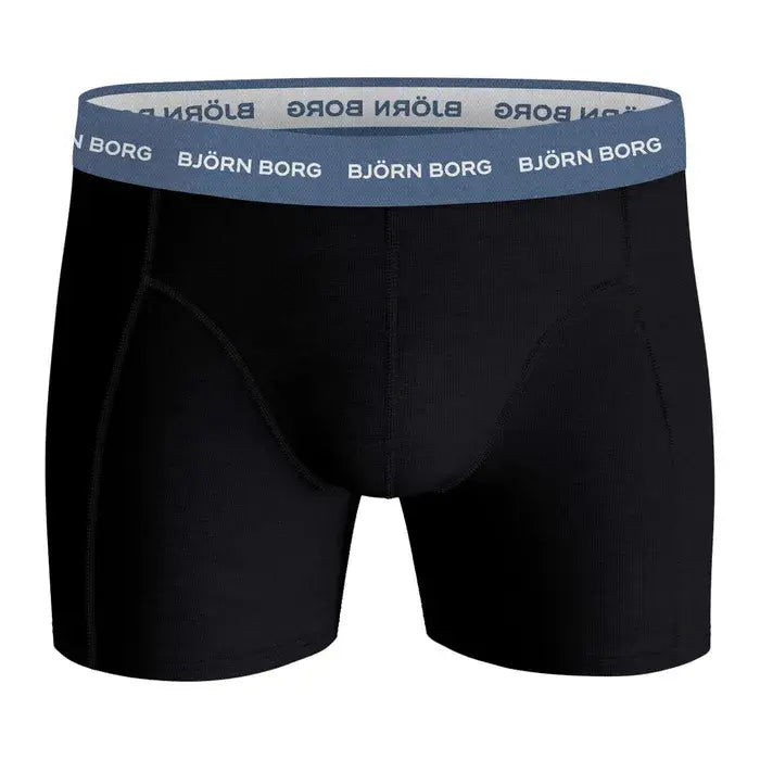 Björn Borg 3 Pack Cotton Stretch Boxers - Blue/Blue Print