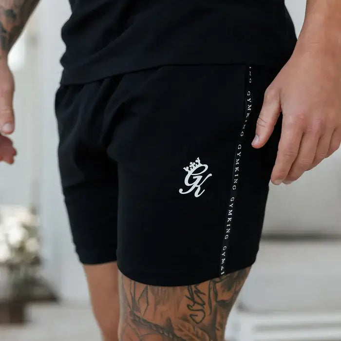 Gym King Taped Jersey Short - Black