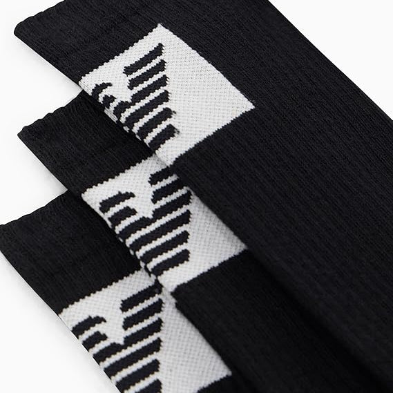 Emporio Armani 3-Pack Men’s Short Socks – Black