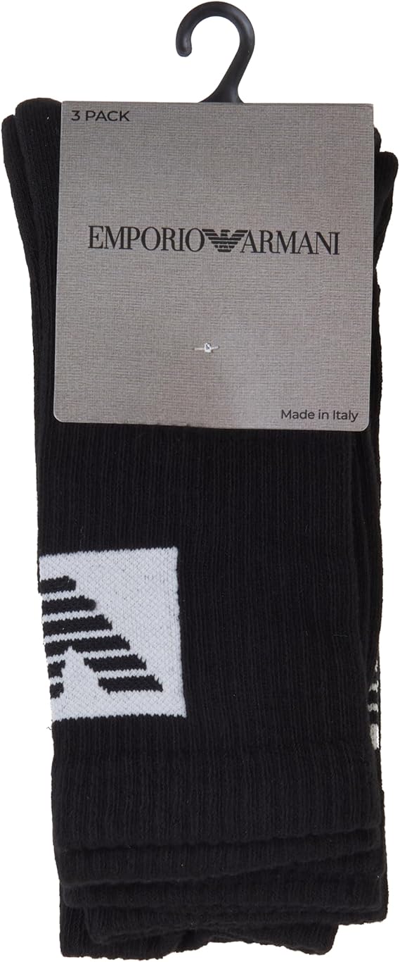 Emporio Armani 3-Pack Men’s Short Socks – Black