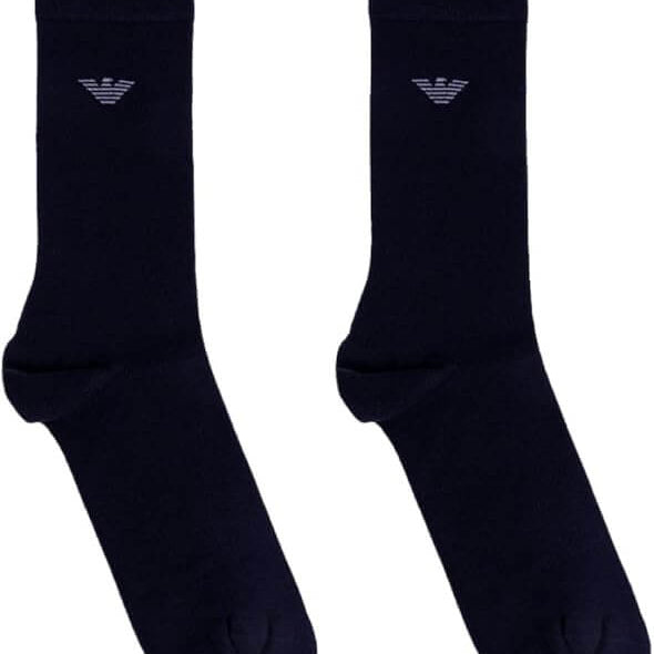 Emporio Armani Men’s Black Logo Crew Socks – Fine Knit Luxury