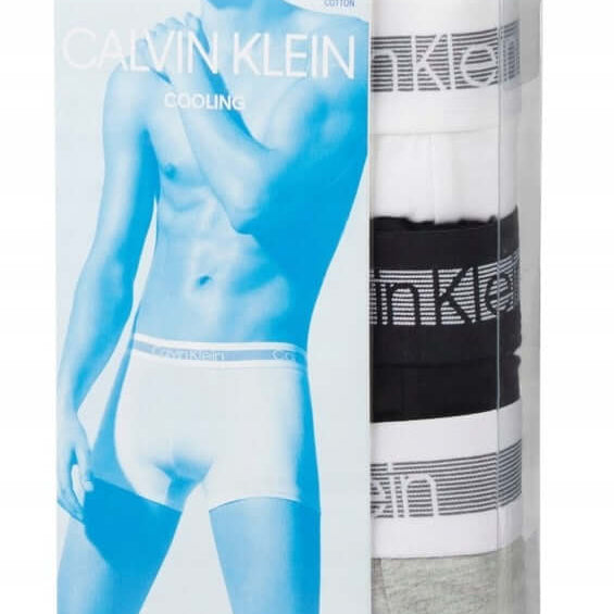 Calvin Klein 3 Pack Cooling Trunks - Black / White / Grey