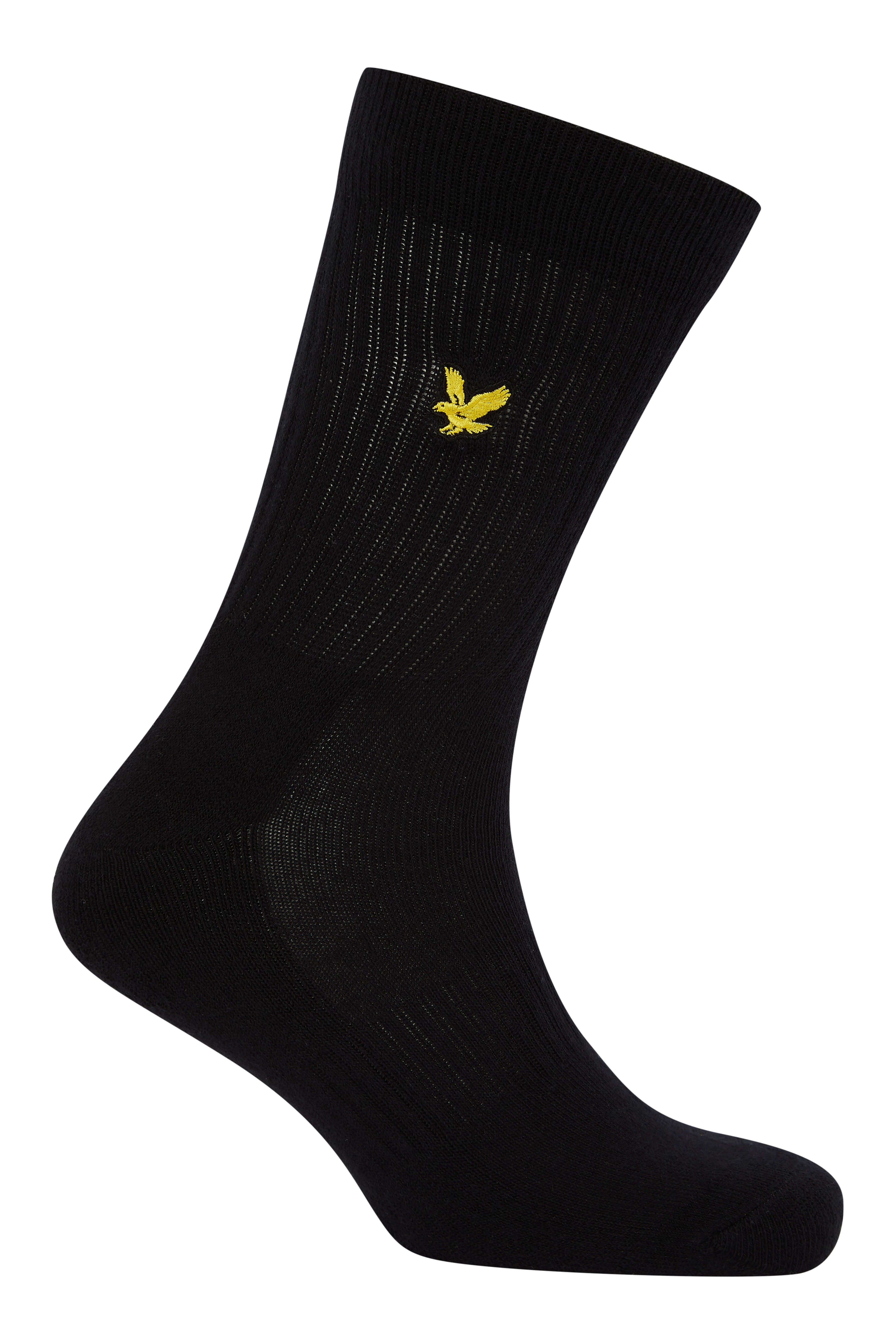 Lyle & Scott Men's 5 Pack Camdyn Sport Socks – Soft Cotton Blend, Black