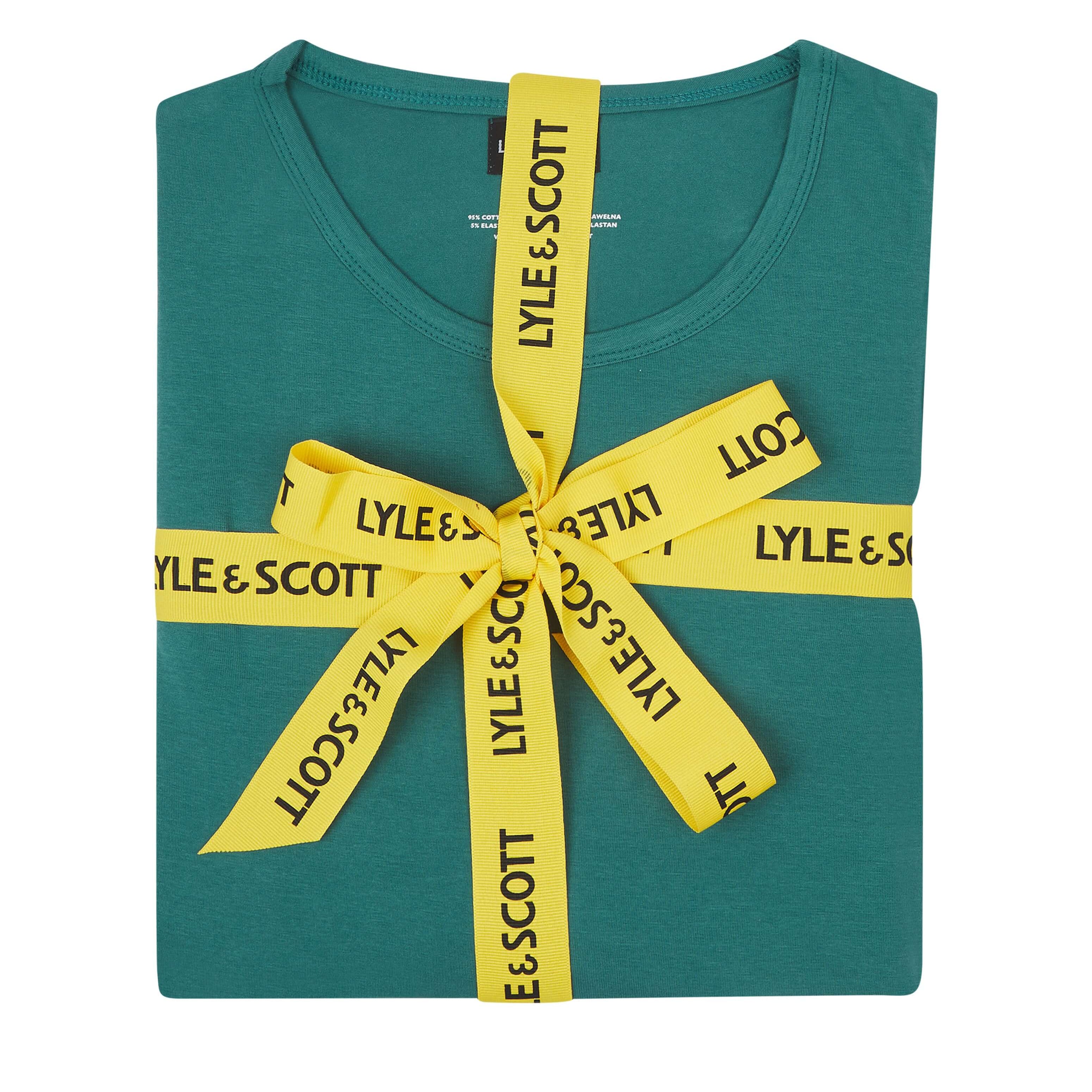 Lyle & Scott Cash T-Shirt and Cuffed Bottoms Lounge Set - Bayberry / Peacoat