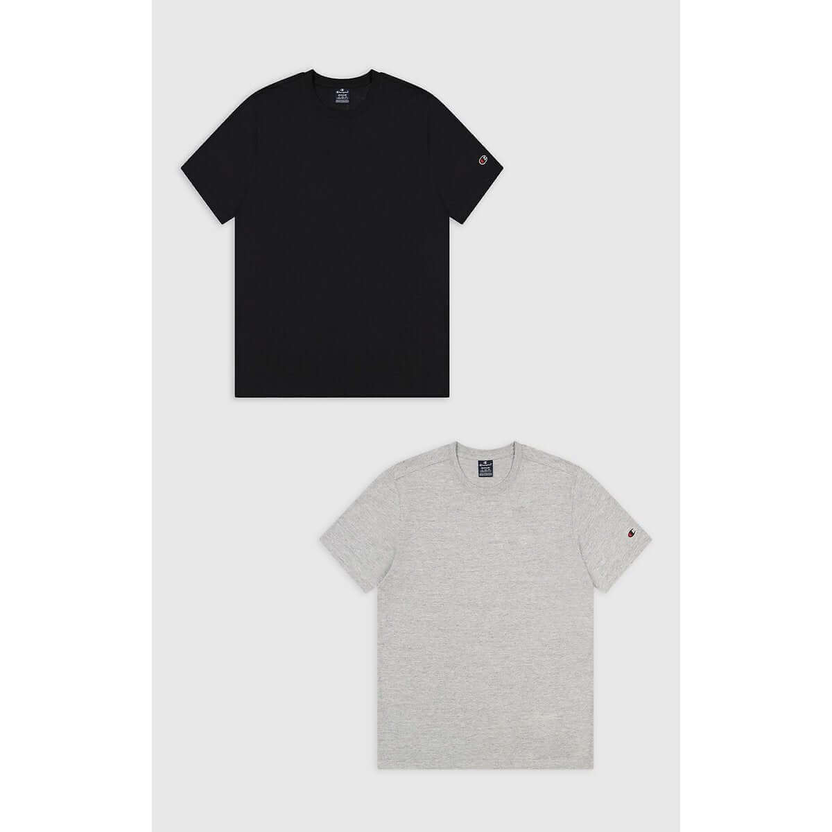Champion Pack of 2 T-Shirts with Short Sleeves - Grey / Black