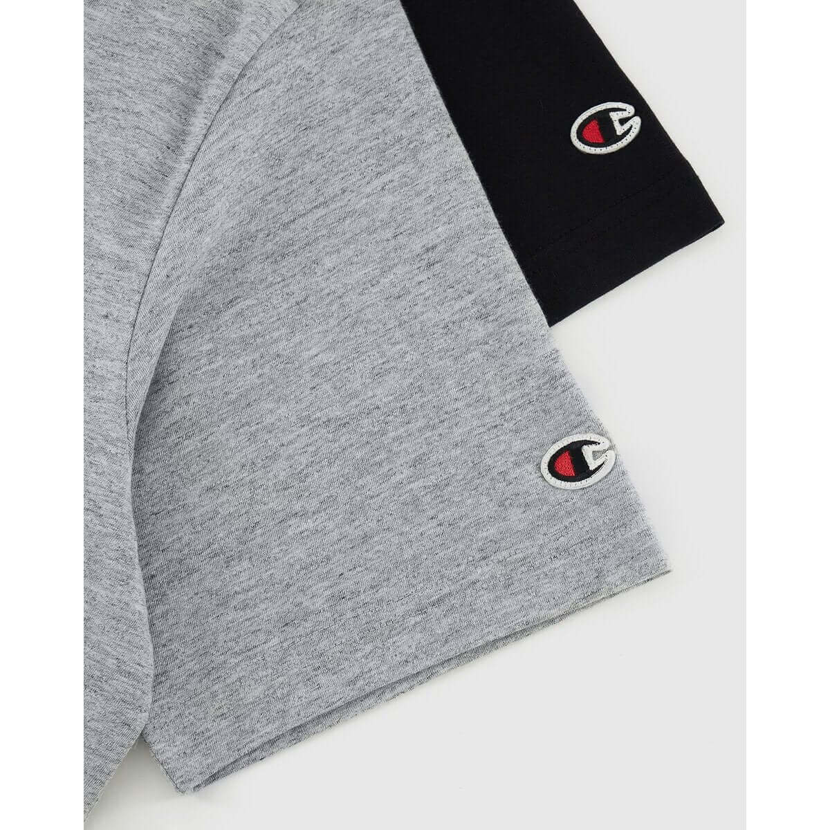 Champion Pack of 2 T-Shirts with Short Sleeves - Grey / Black
