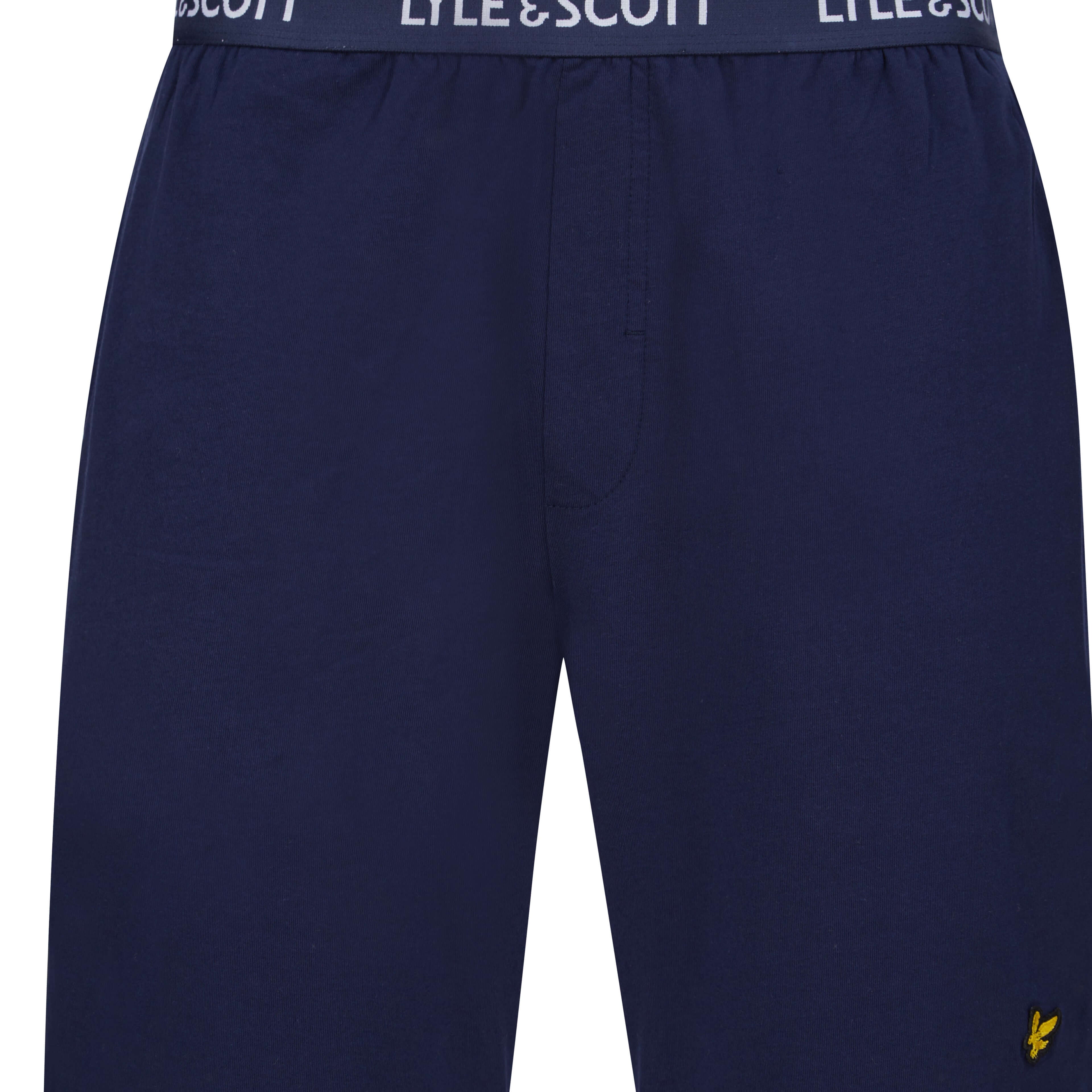 Lyle & Scott Charlie Shorts Lounge Set - Grey Marl / Peacoat