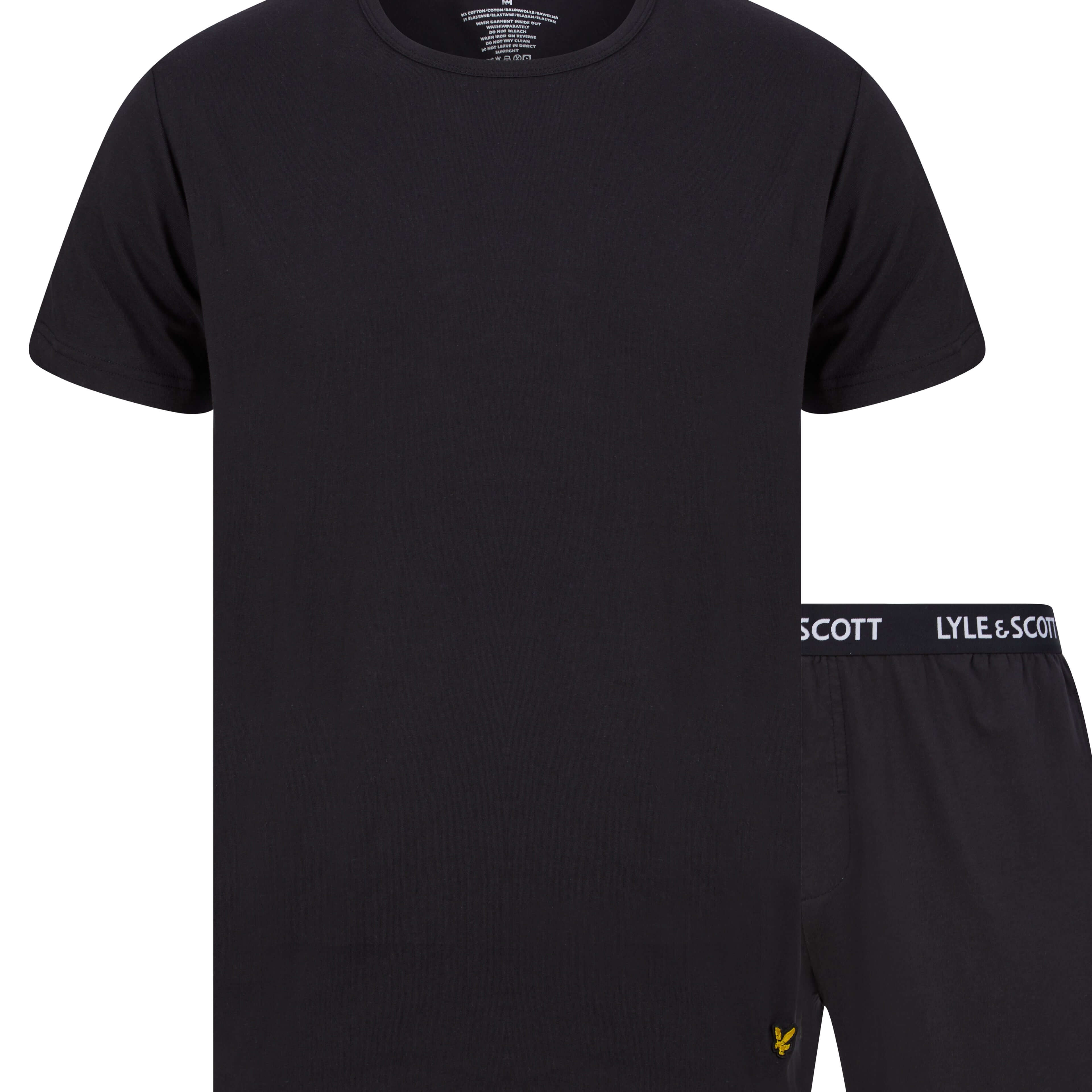 Lyle & Scott Charlie Shorts Lounge Set - Black