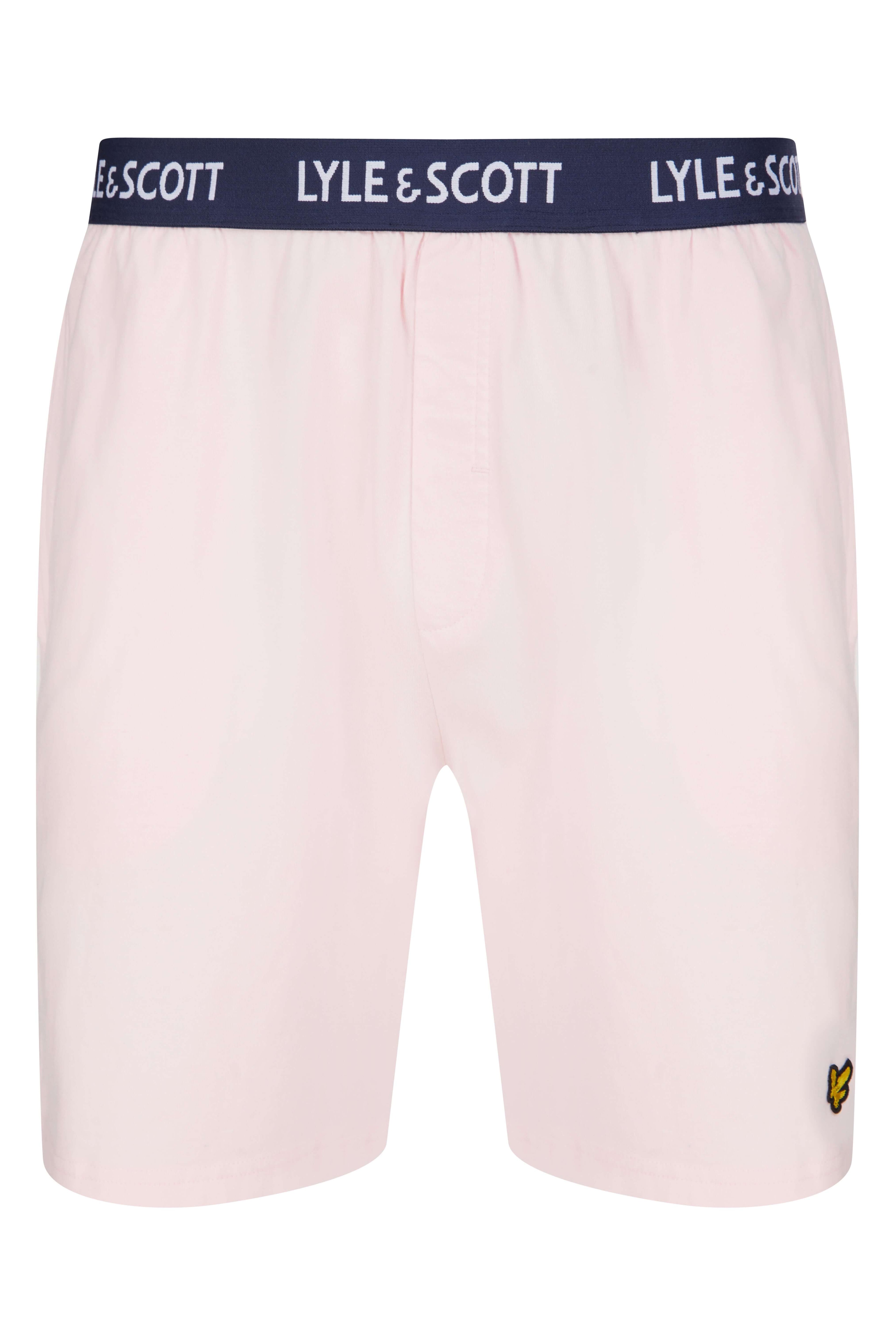 Lyle & Scott Charlie Shorts Lounge Set - Peacoat/Pink Primrose