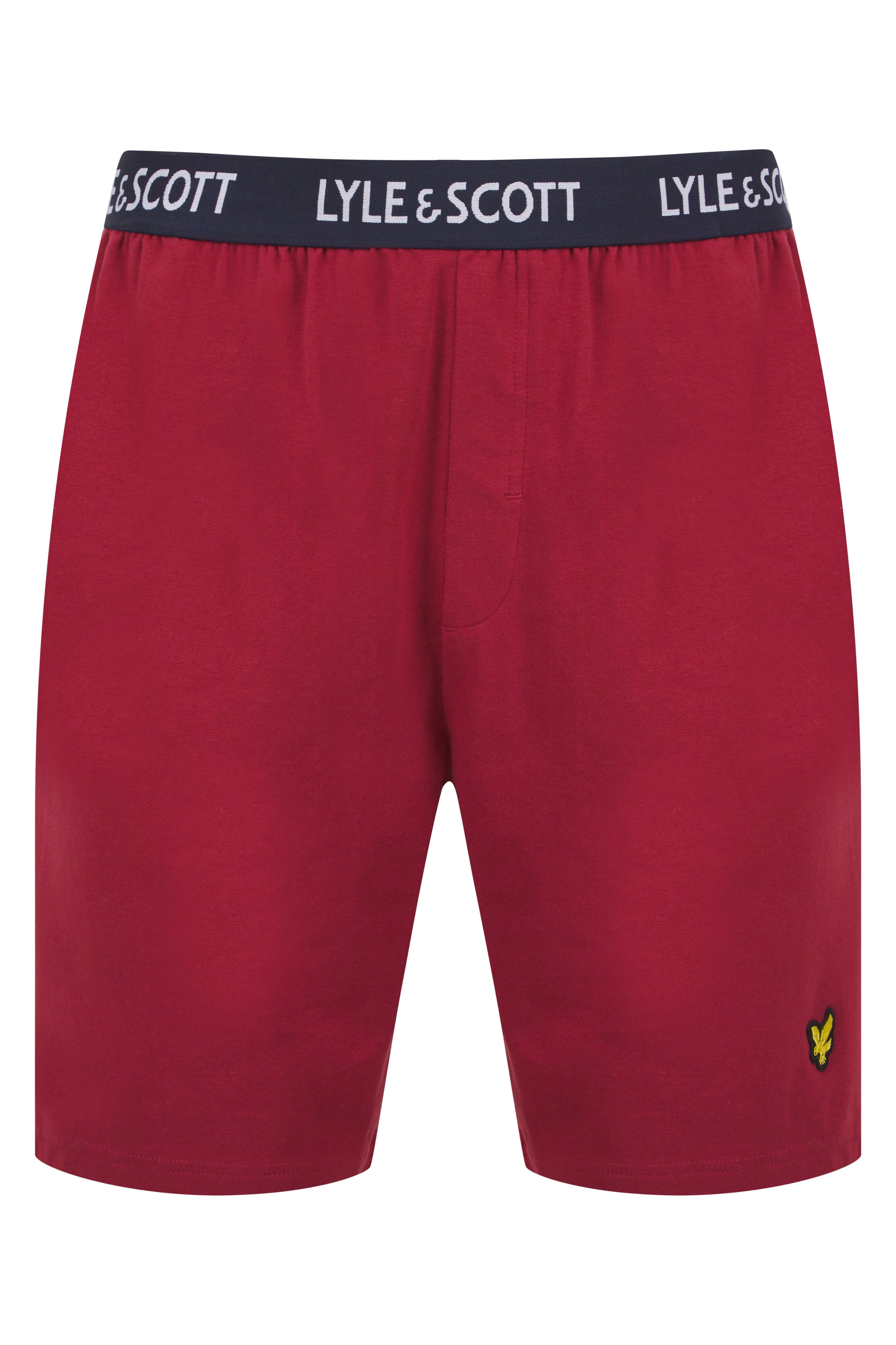 Lyle & Scott Charlie Shorts Lounge Set - Bright White / Earth Red