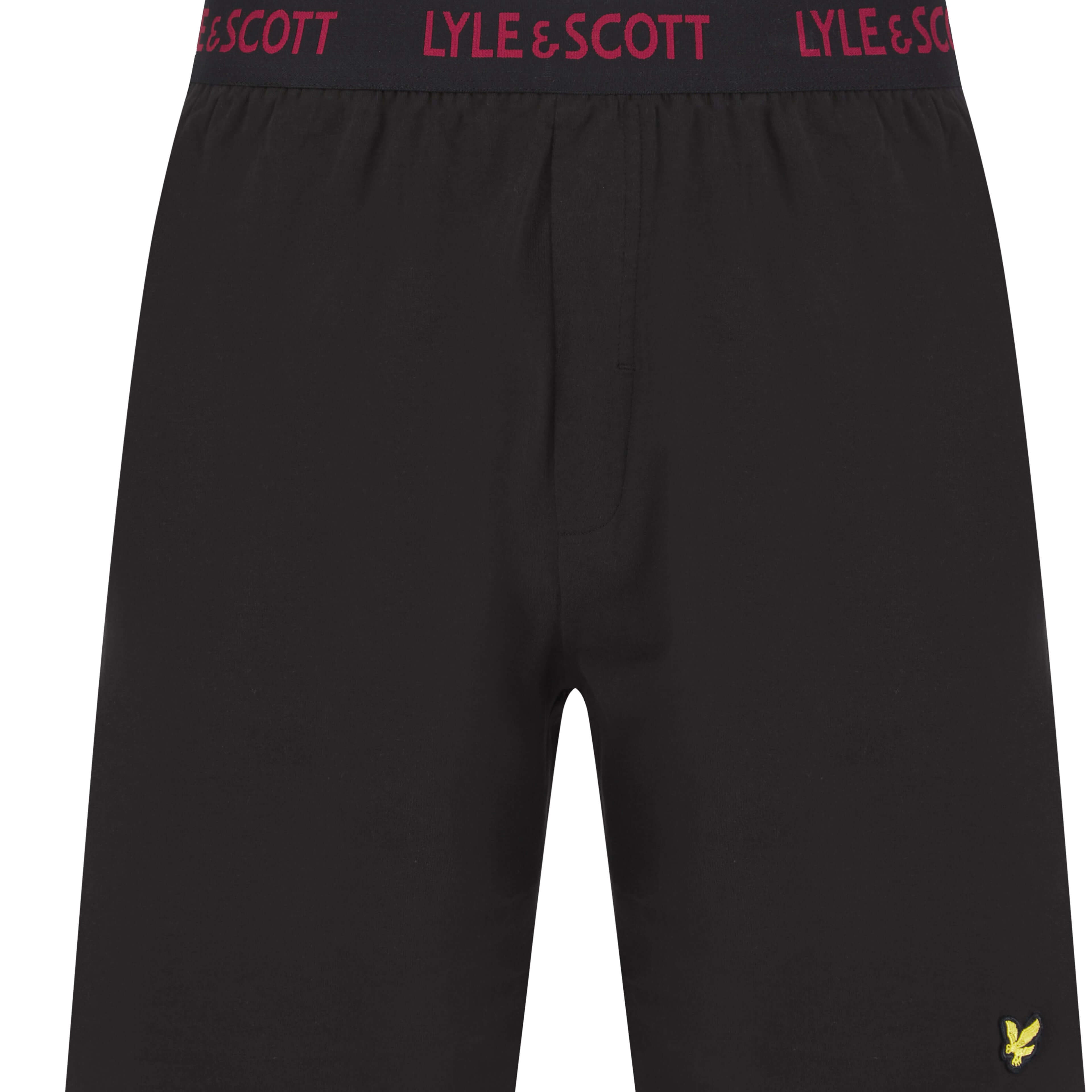 Lyle & Scott Charlie Shorts Lounge Set - Ruby Wine / Black