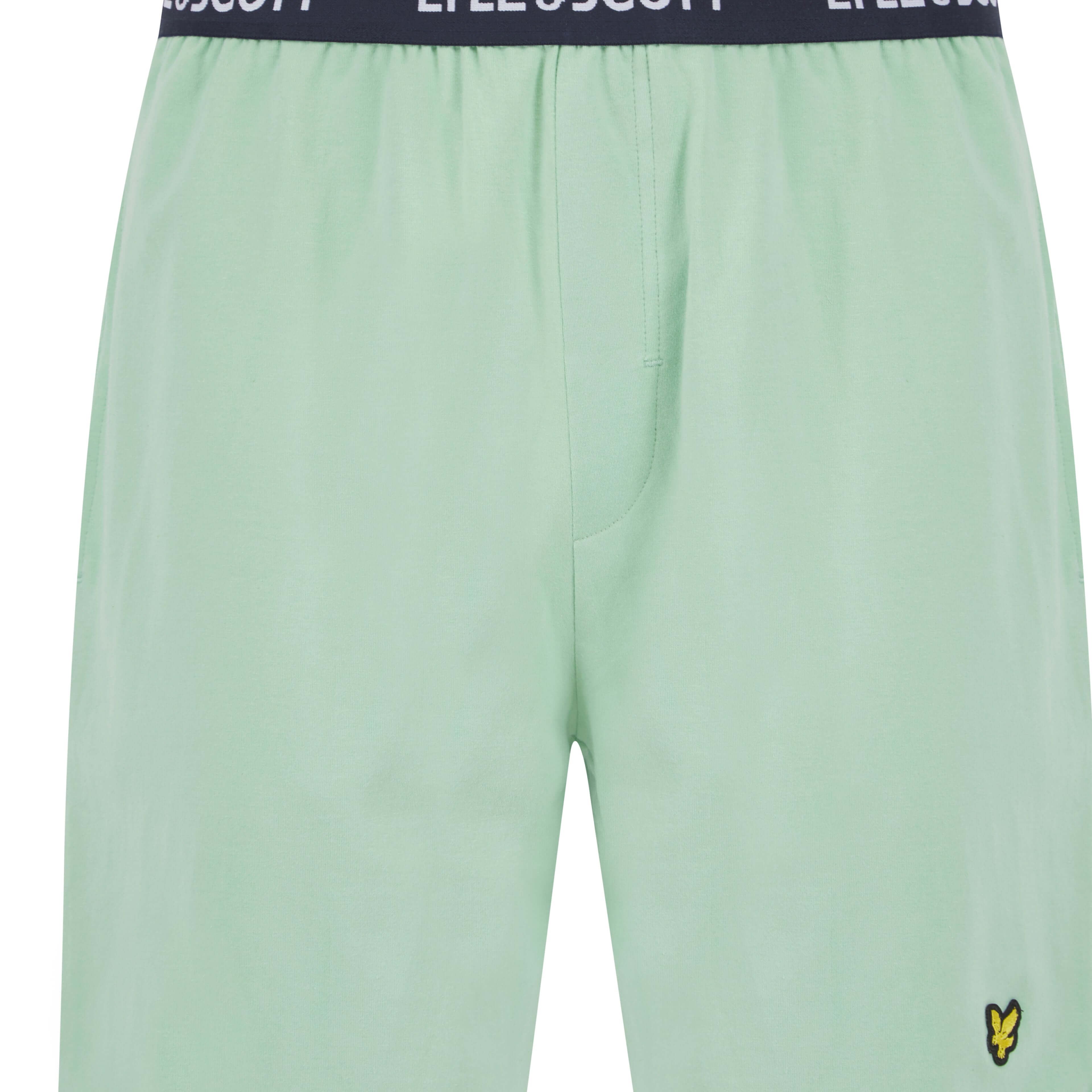 Lyle & Scott Charlie Shorts Lounge Set - Bright White / Grayed Jade