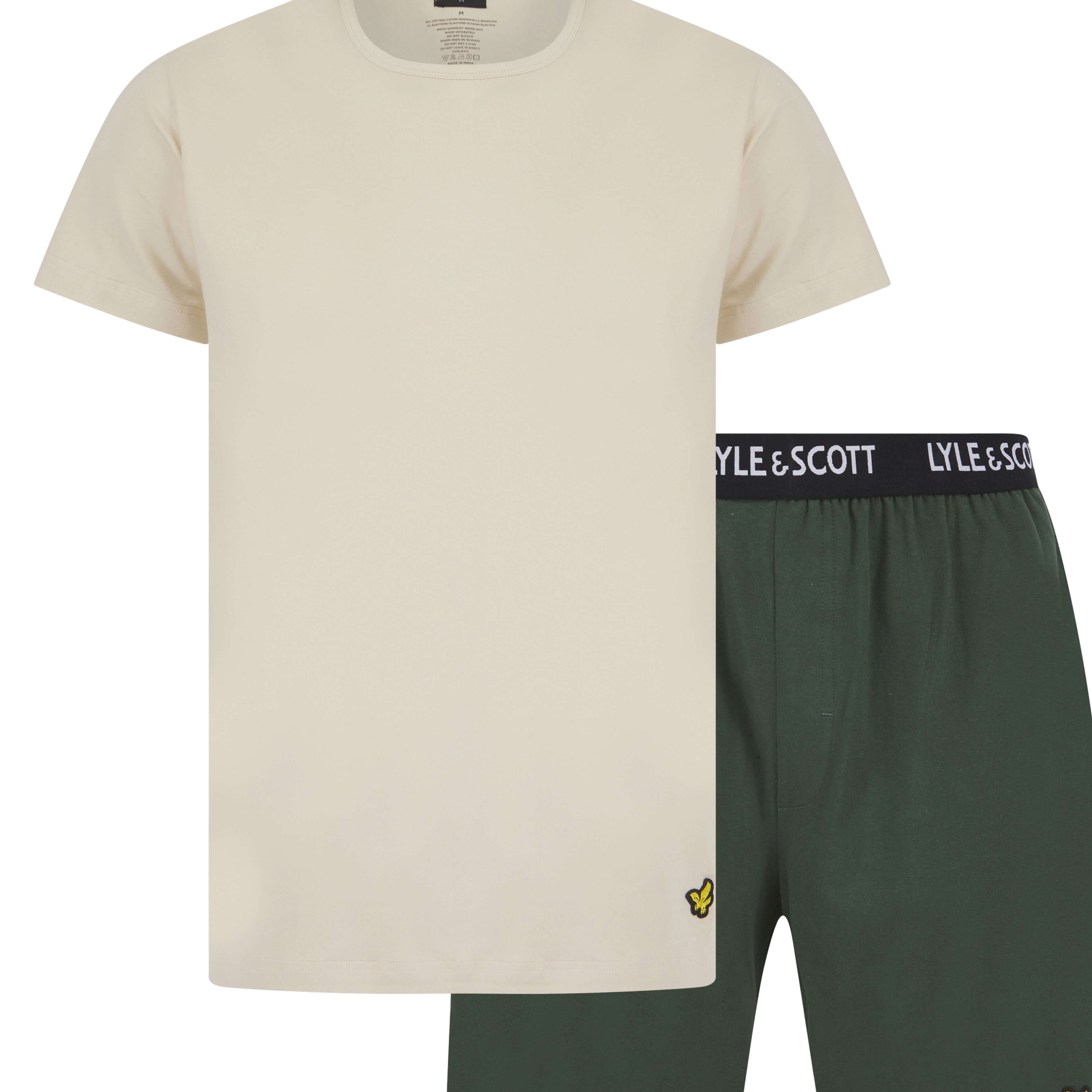 Lyle & Scott Charlie Shorts Lounge Set - Pumice Stone / Climbing IVY