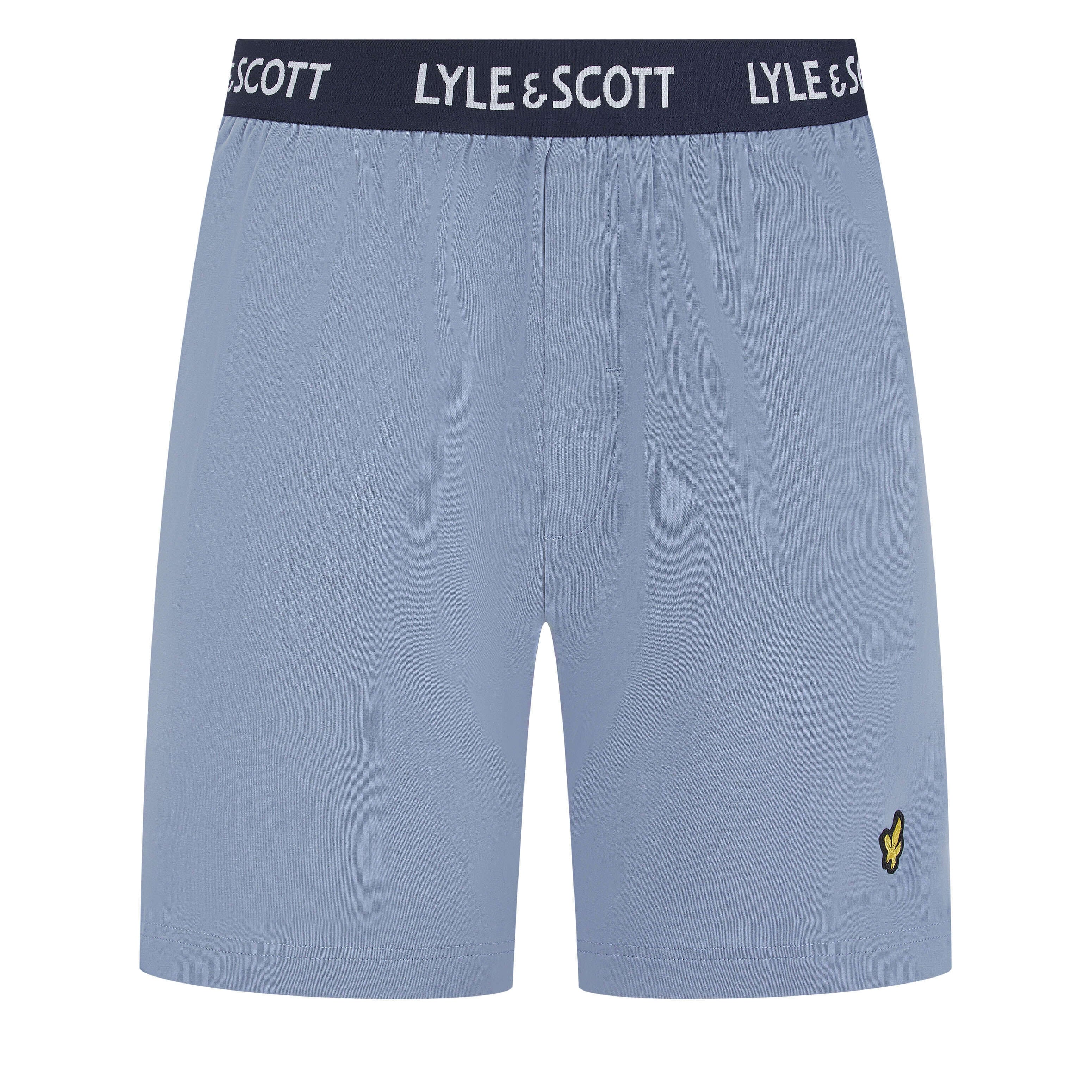 Lyle & Scott Charlie Shorts Lounge Set - Bright White / Tempest