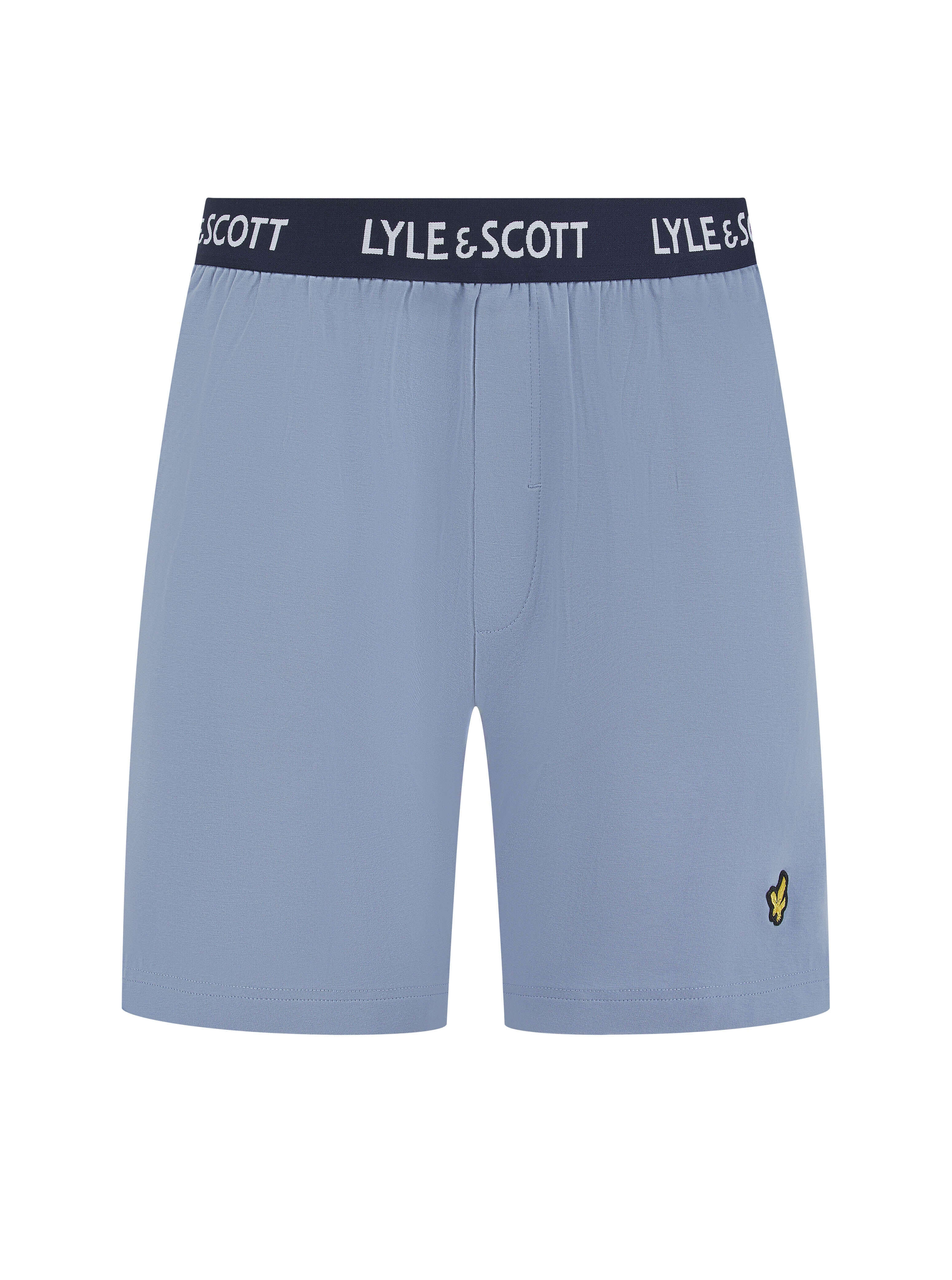 Lyle & Scott Charlie Shorts Lounge Set - Bright White / Tempest