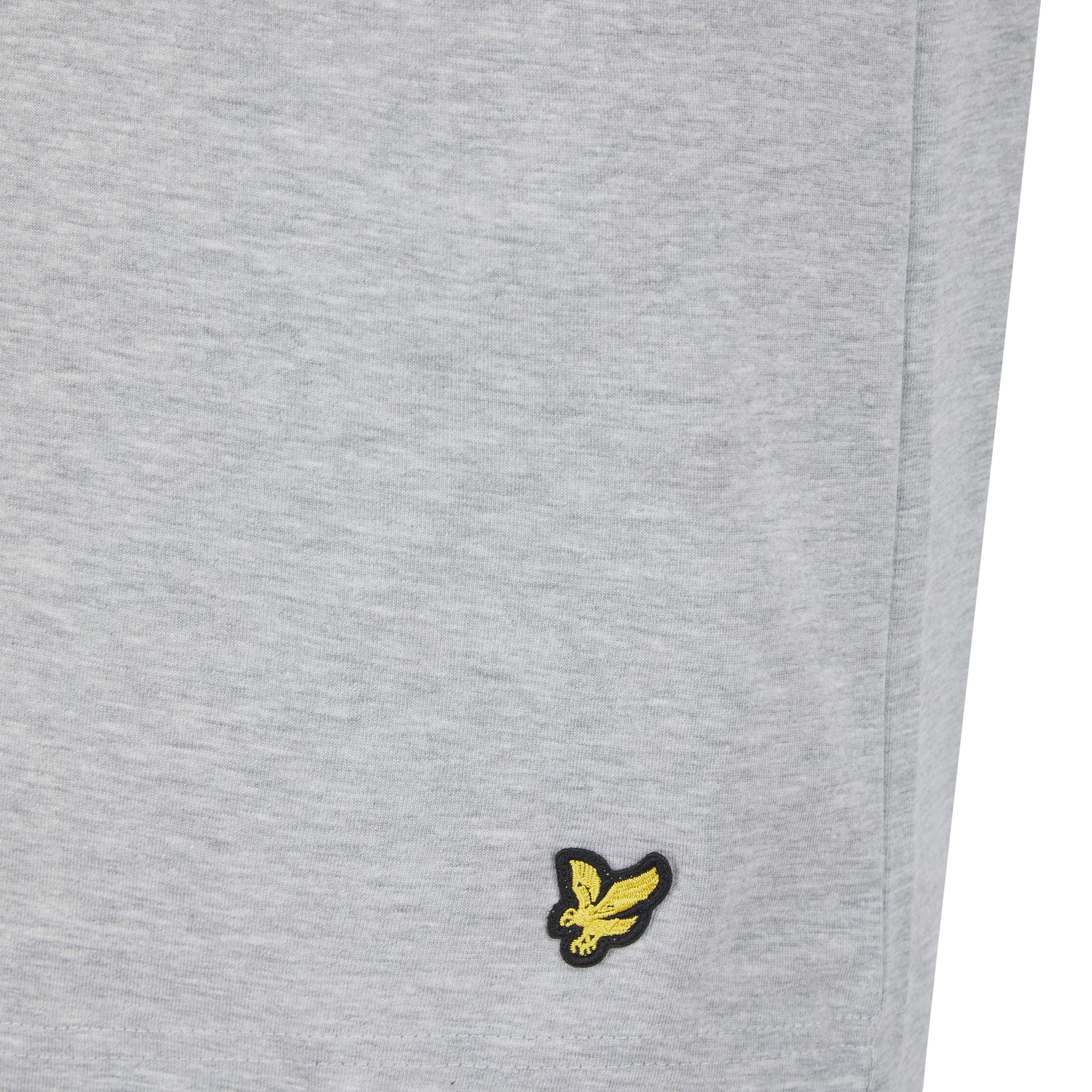 Lyle & Scott Charlie Shorts Lounge Set - Light Grey Melange / Winetasting