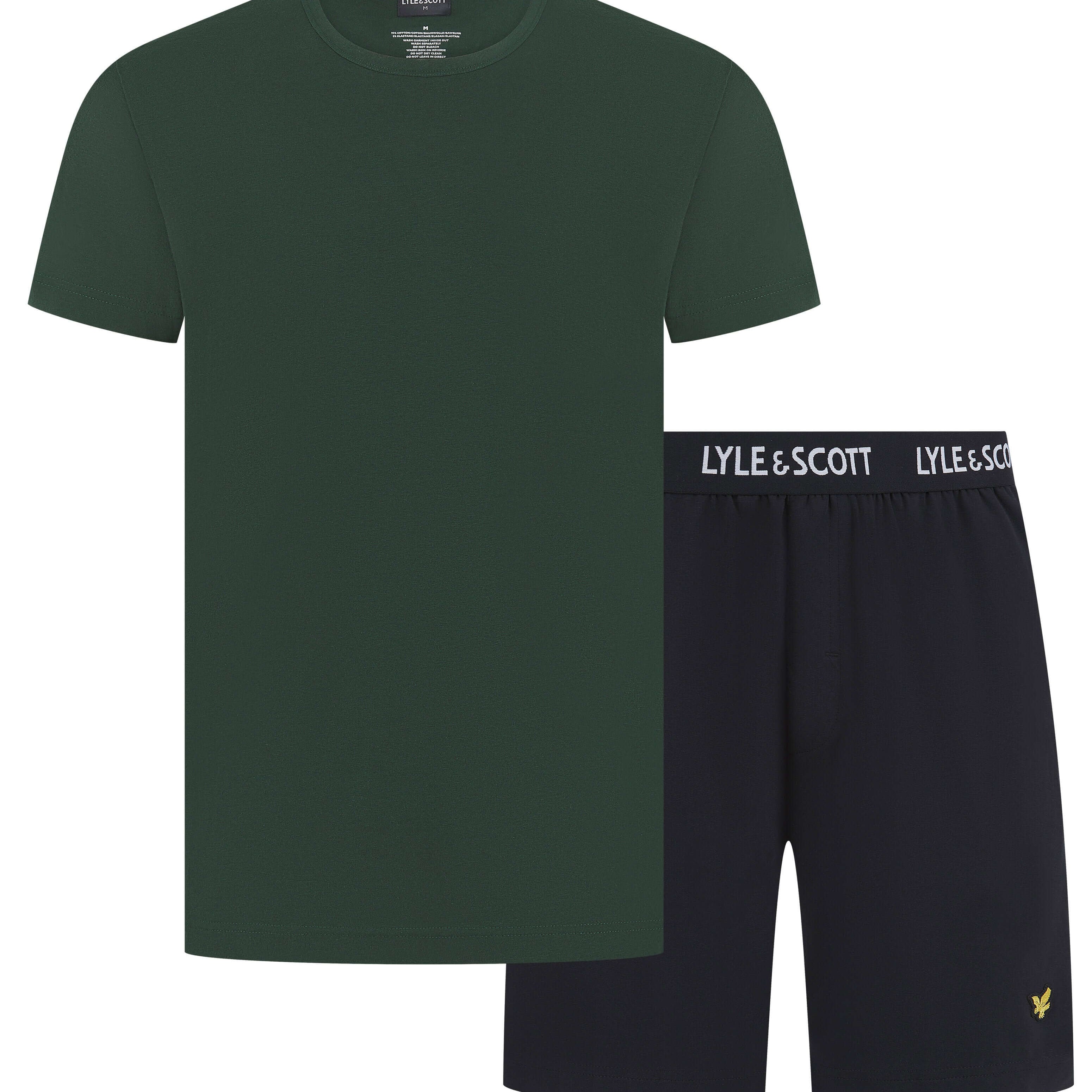 Lyle & Scott Charlie Shorts Lounge Set - Pinegrove/Black