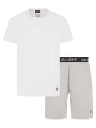 Lyle & Scott Charlie Shorts Lounge Set - Bright White / Grey Marl