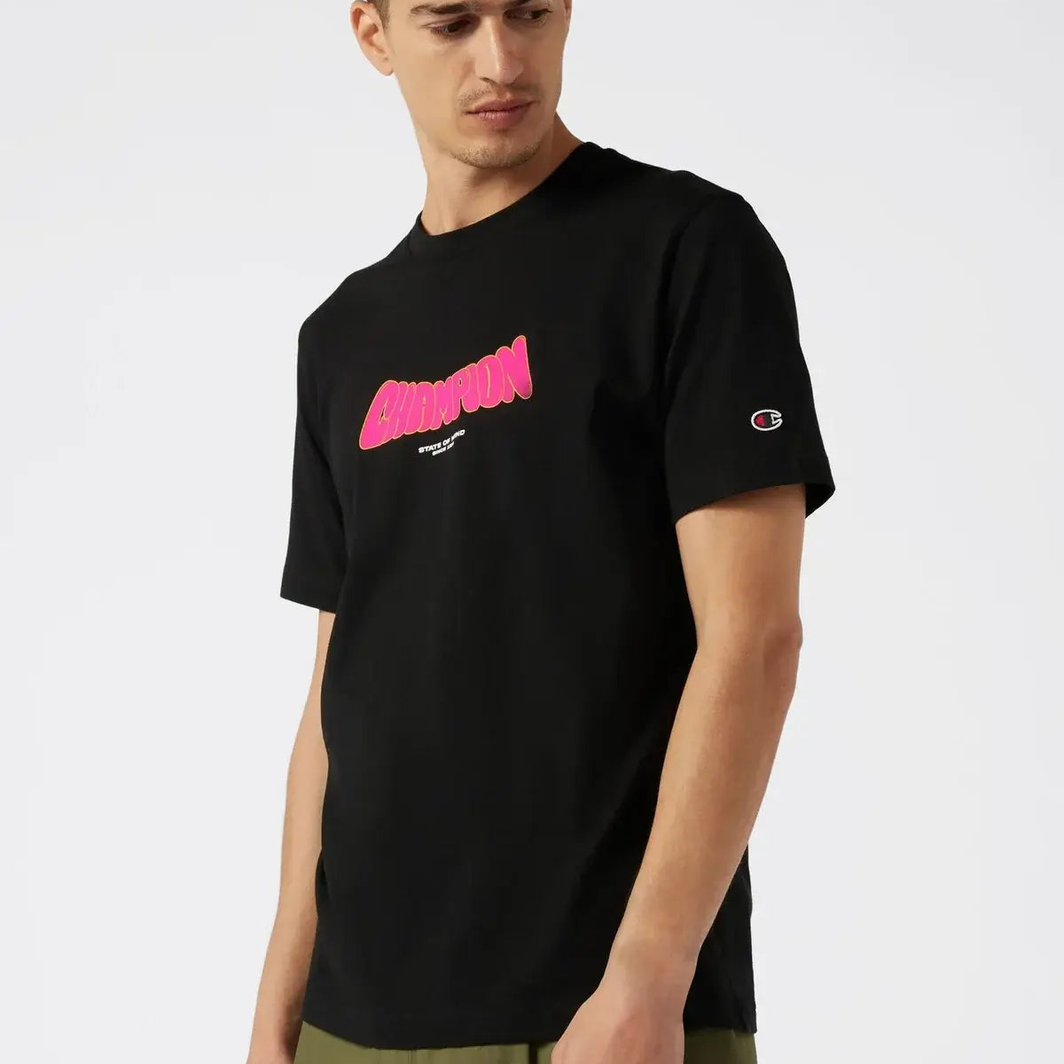 Champion Men's C-Table Graphic T-Shirt- Black