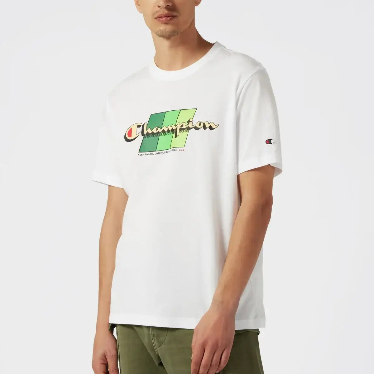 Champion Men's C-Table Graphic T-Shirt- White